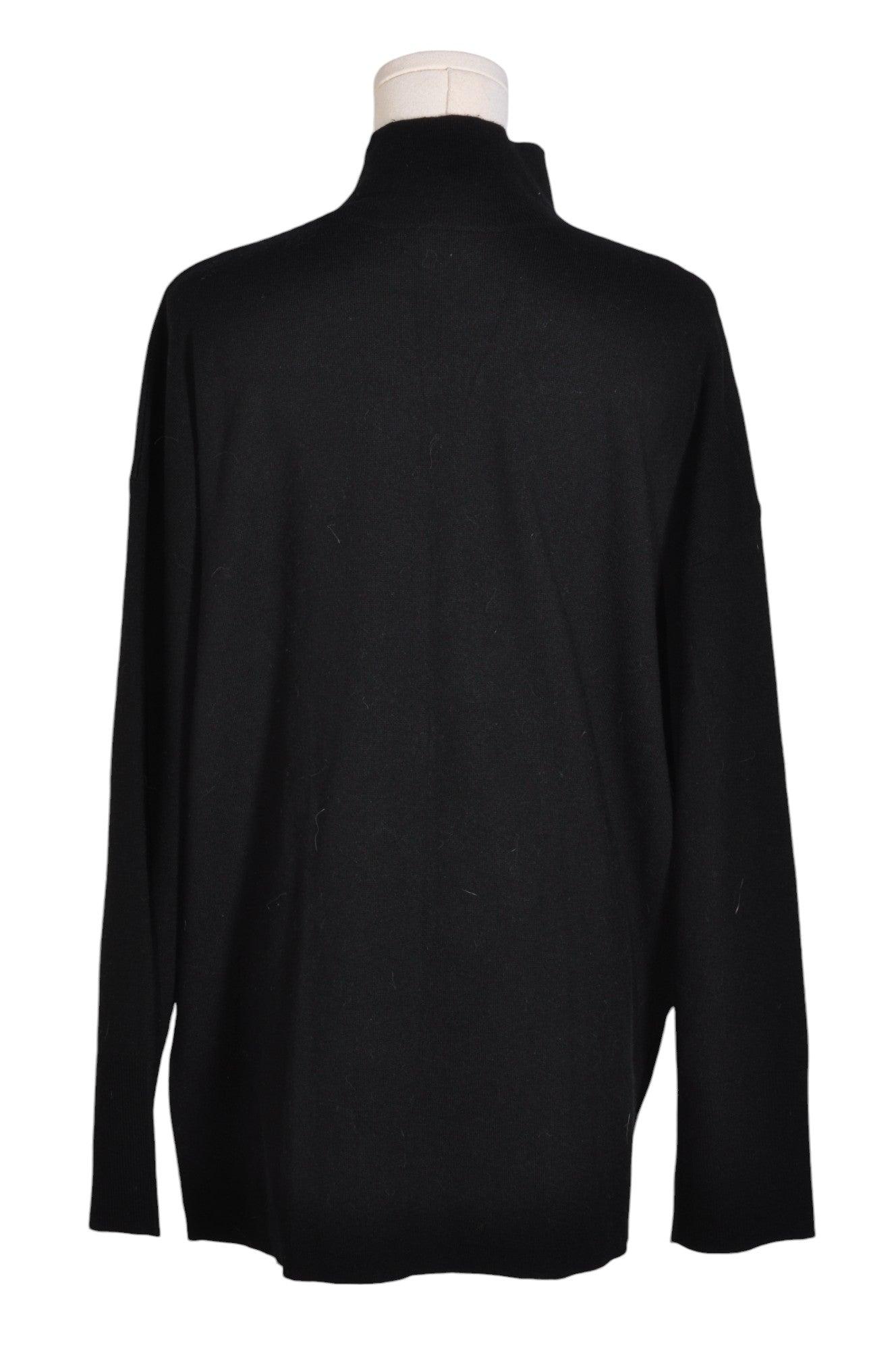BANANA REPUBLIC Stylish Women's Black Regular Fit Turtleneck Tops - Size M
