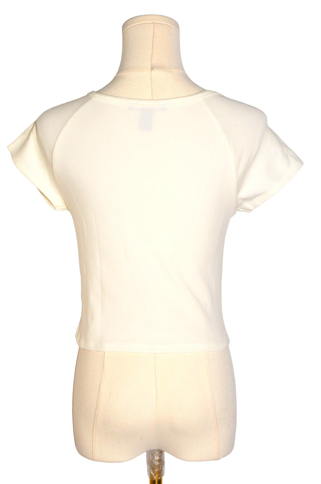 FOREVER 21 Stylish Women's White Regular Fit Crop Tops - Size M
