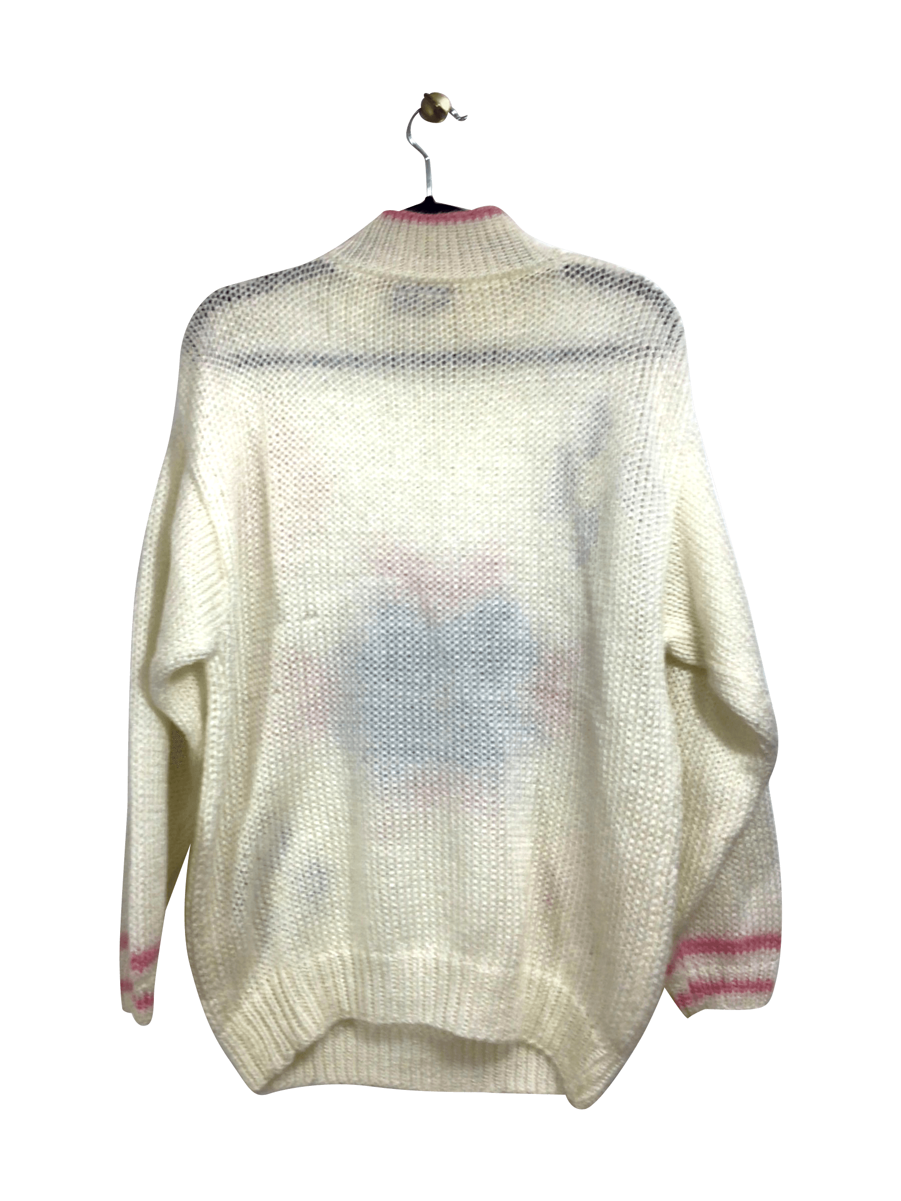 Second Hand IMPROMPTU White Regular Fit Acrylic Sweatshirt - Size 38