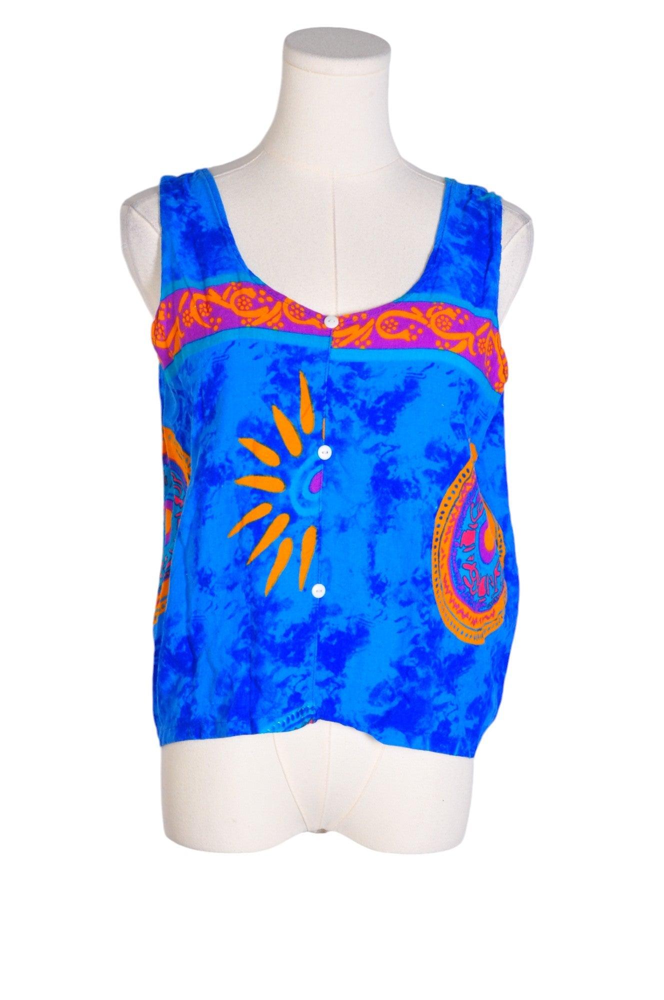 Stylish COZY CLUB Regular-Fit Blue Women's Blouses - Size M