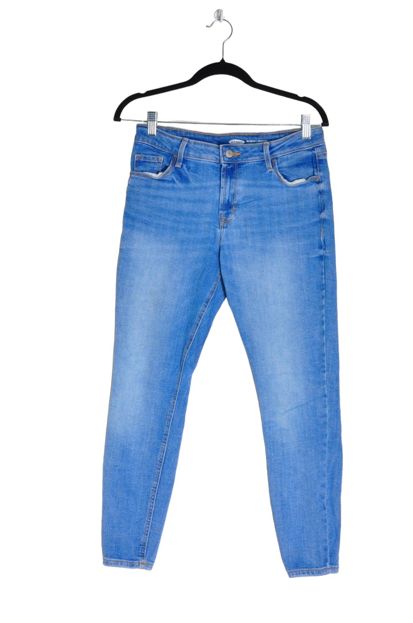 Second Hand OLD NAVY Women's Blue Regular Fit Straight-Legged Jeans - Size 8