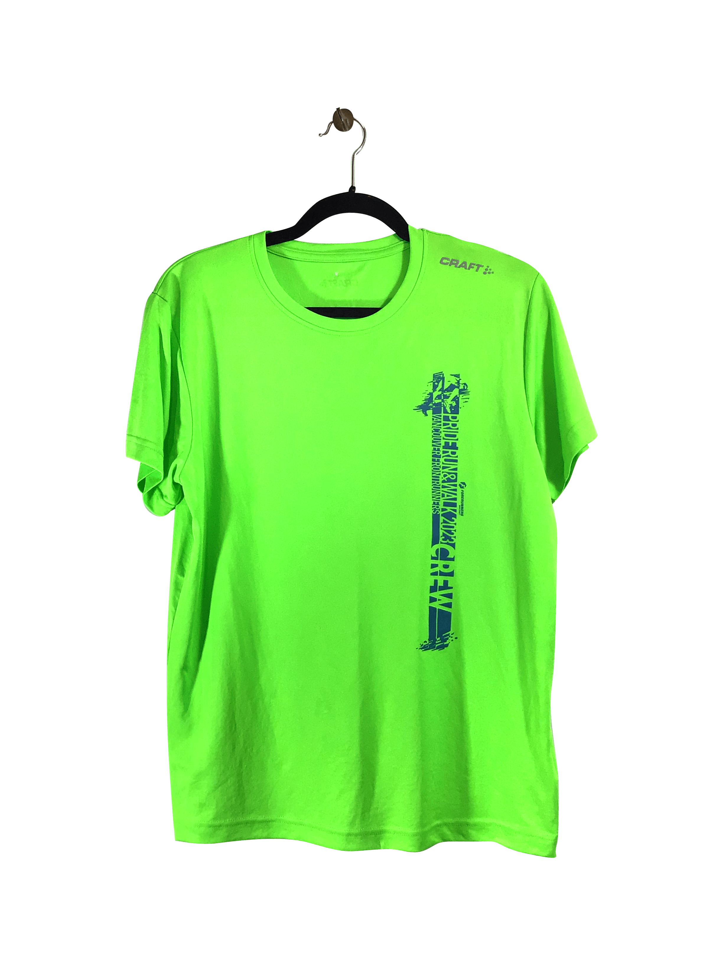 Stylish CRAFT Women's Regular-Fit Green T-Shirt - Size M