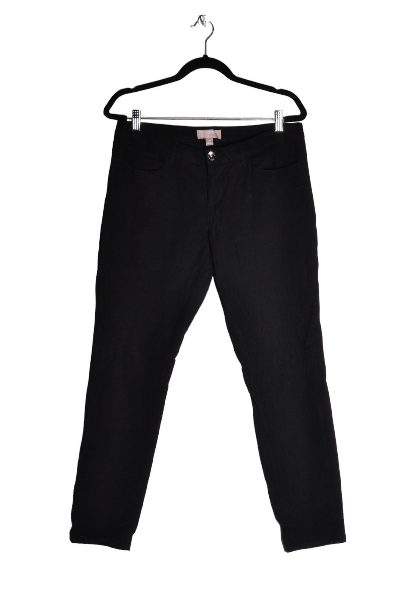 BANANA REPUBLIC Stylish Women's Black Regular Fit Work Pants - Size 10