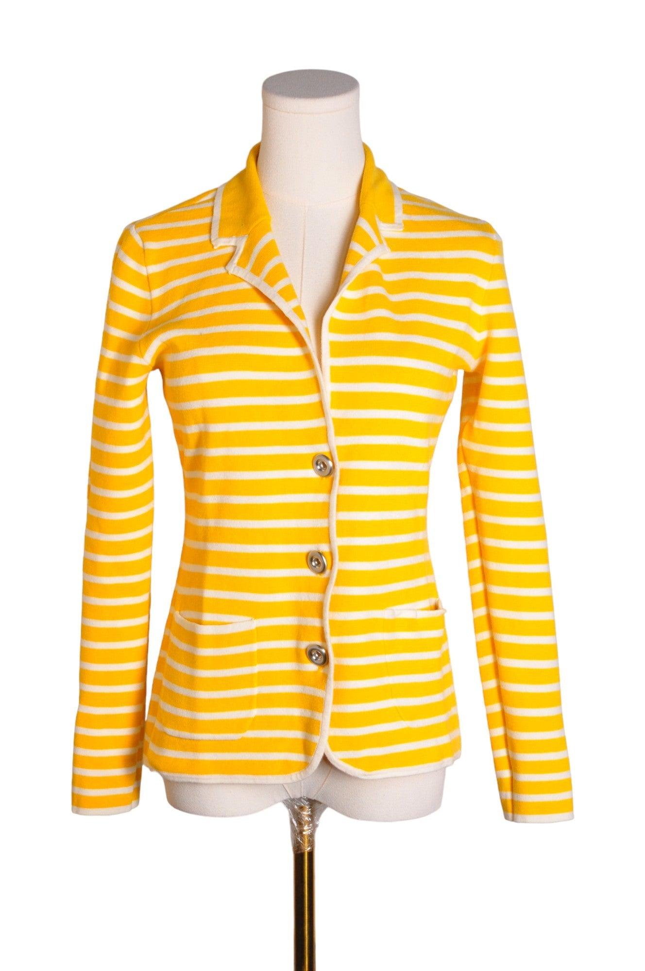 BANANA REPUBLIC Stylish Women's Regular-Fit Yellow Button Down Tops - Size S