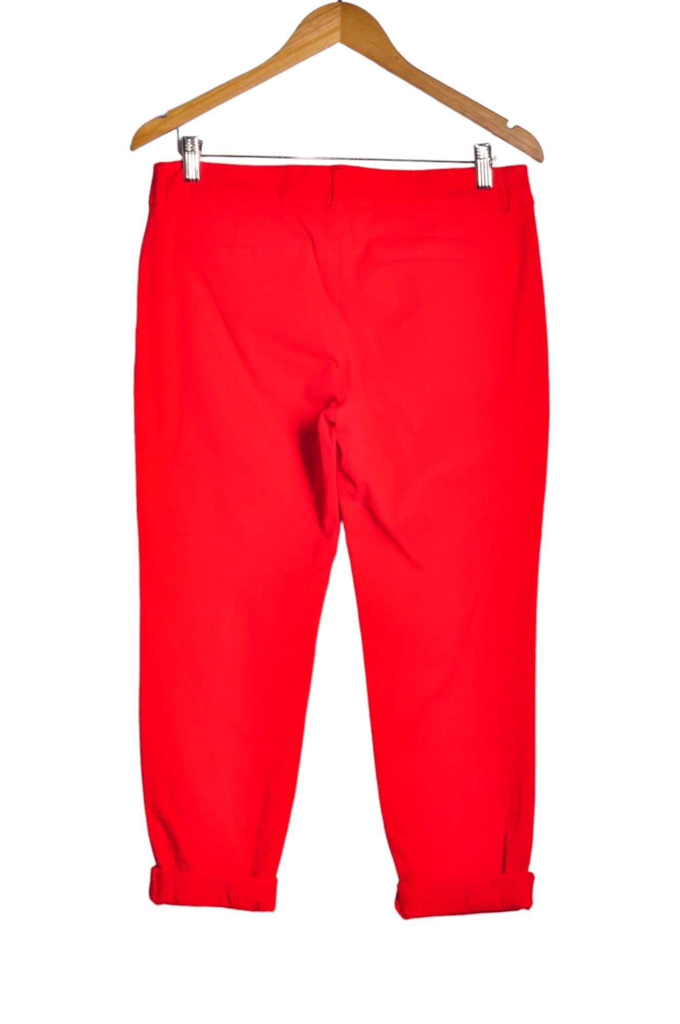 OLD NAVY Stylish Women's Straight-Legged Regular Fit Red Jeans - Size 10