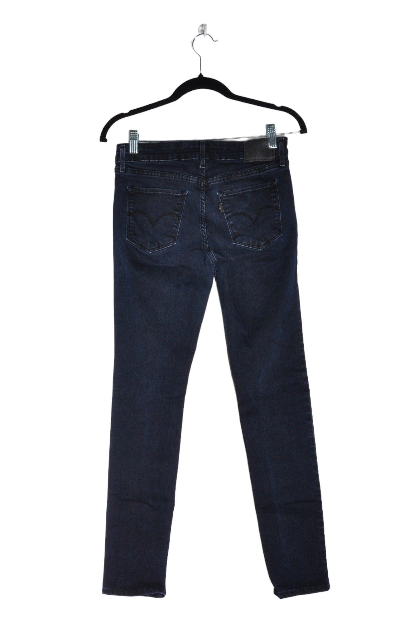 LEVI'S Stylish Women's Black Regular Fit Straight-Legged Jeans - Size 28