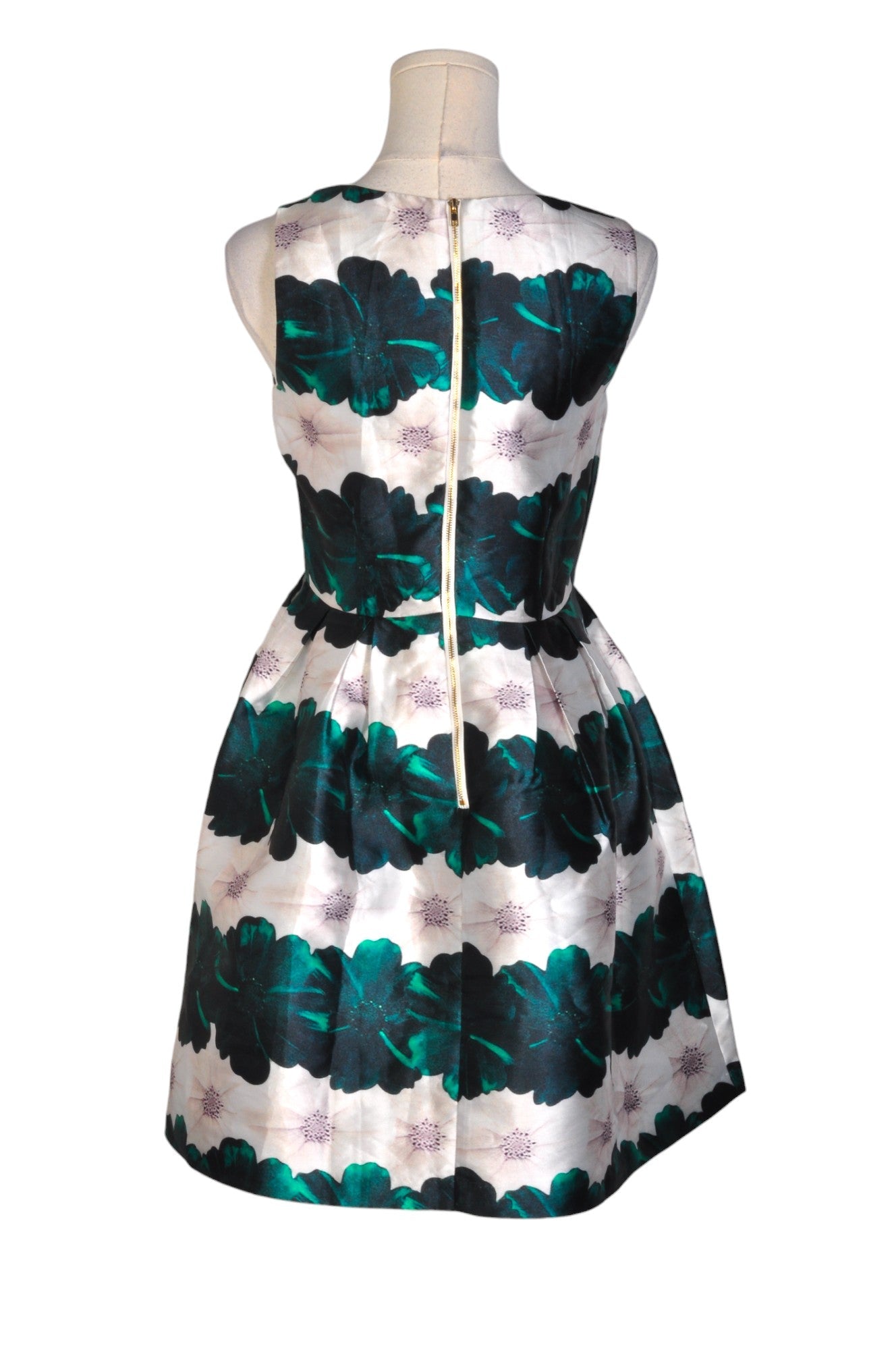 MOON Stylish Women's Green Regular Fit & Flare Dress - Size S