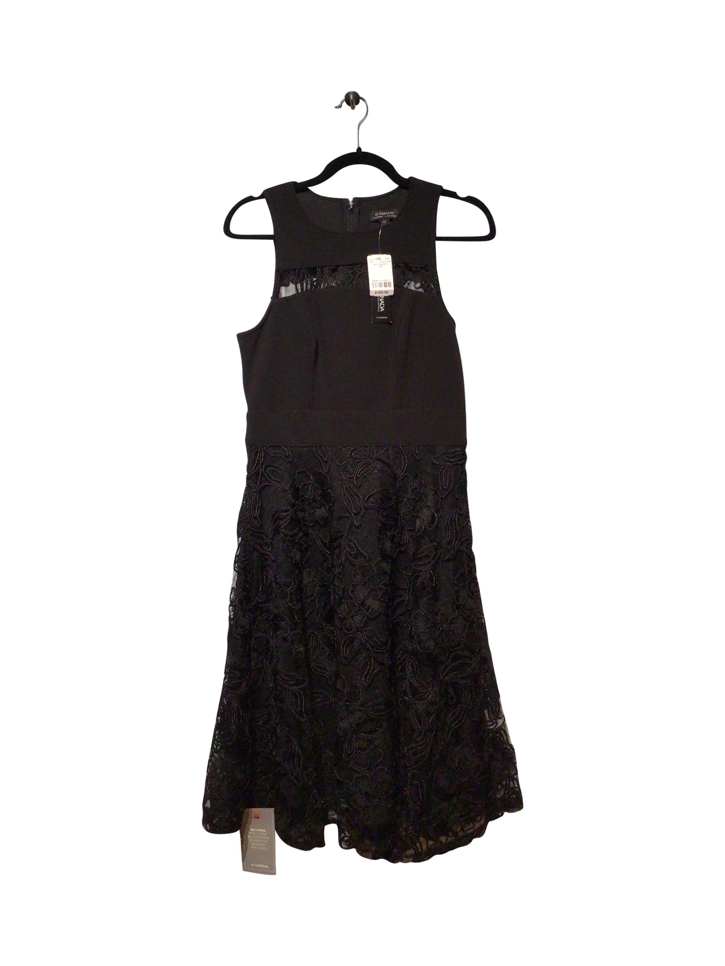 Stylish CHATEAU Regular Fit Black Maxi Dress - Size S