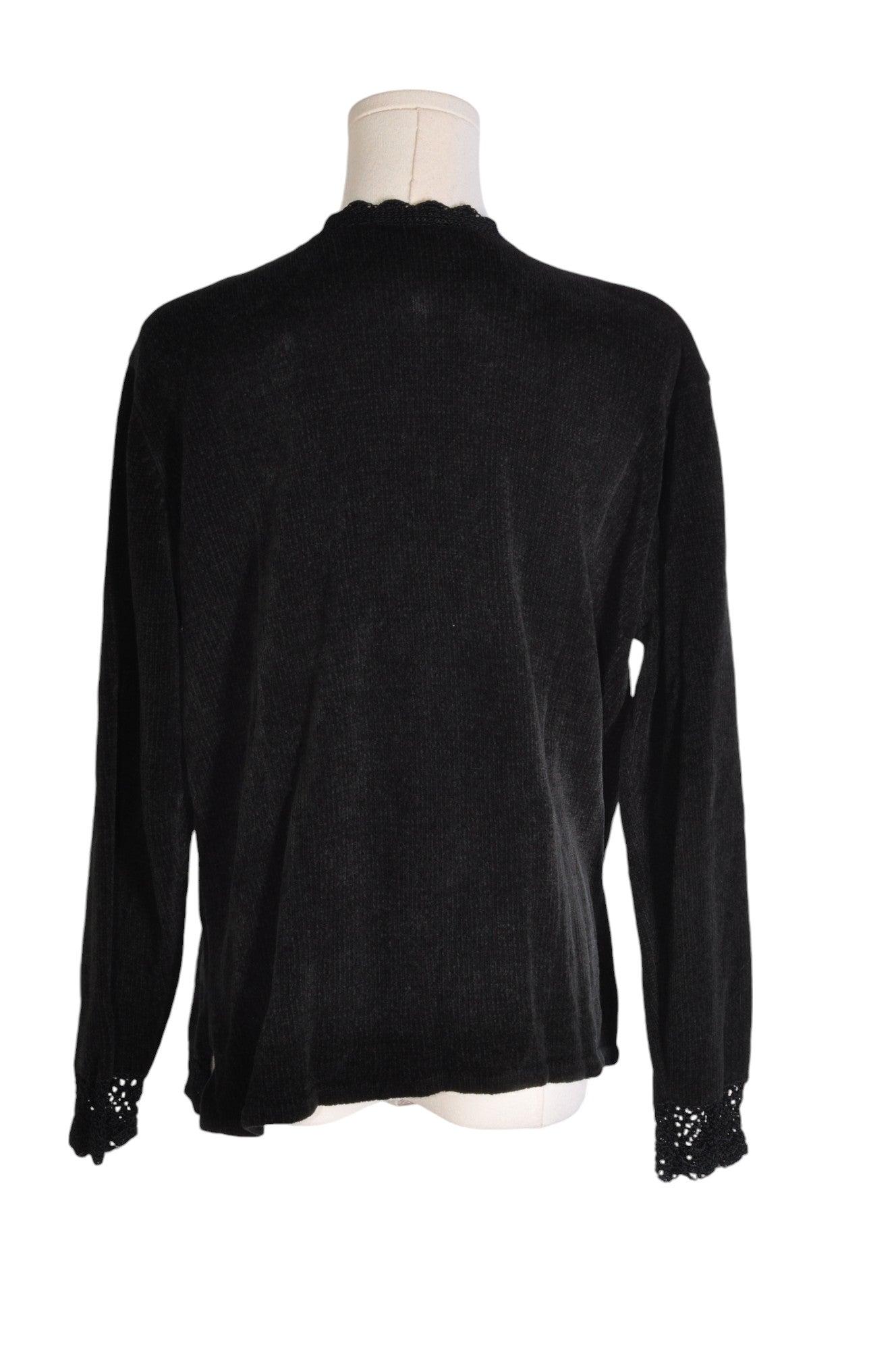 D & D COLLECTION Stylish Second - Hand Women's Black Regular - Fit Blouses - Size M