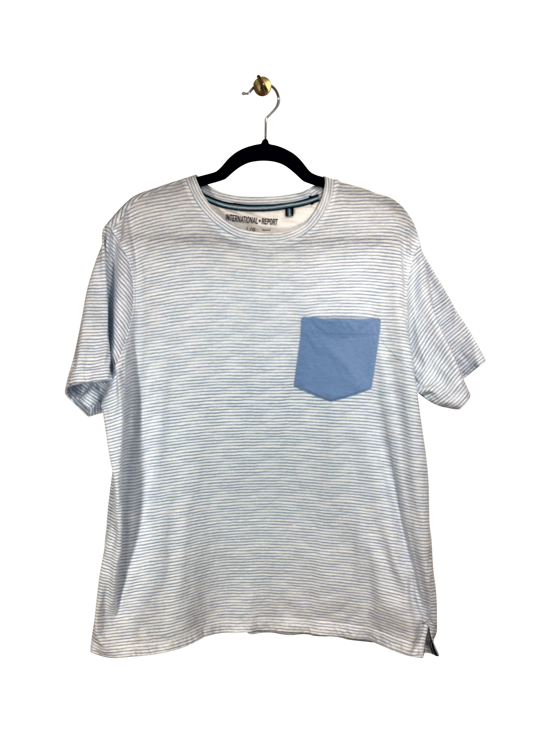 Stylish INTERNATIONAL REPORT Blue Regular Fit T-shirt - Size L
