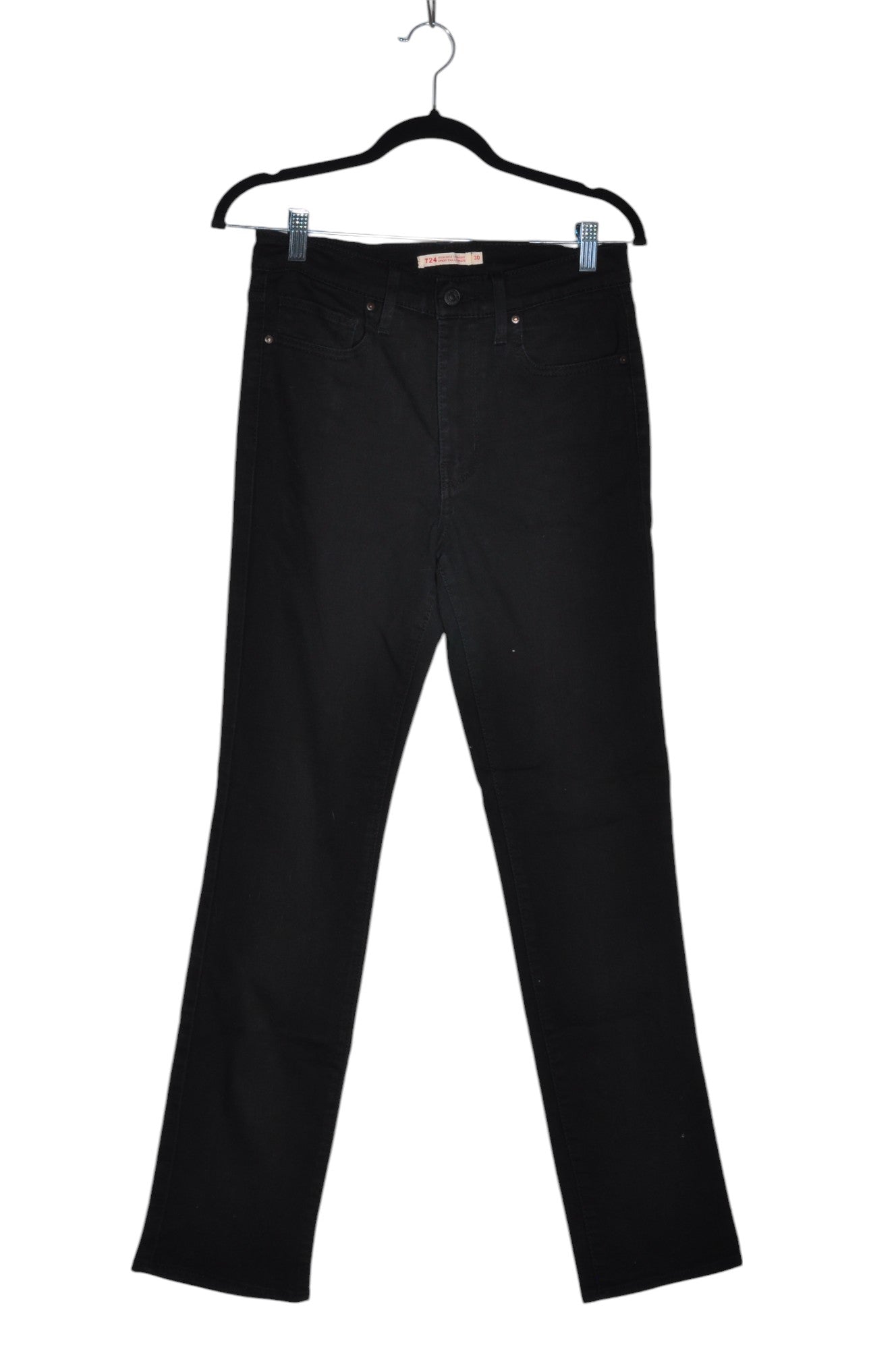 LEVI'S Second-Hand Women's Black Regular-Fit Straight-Legged Jeans - Size 30