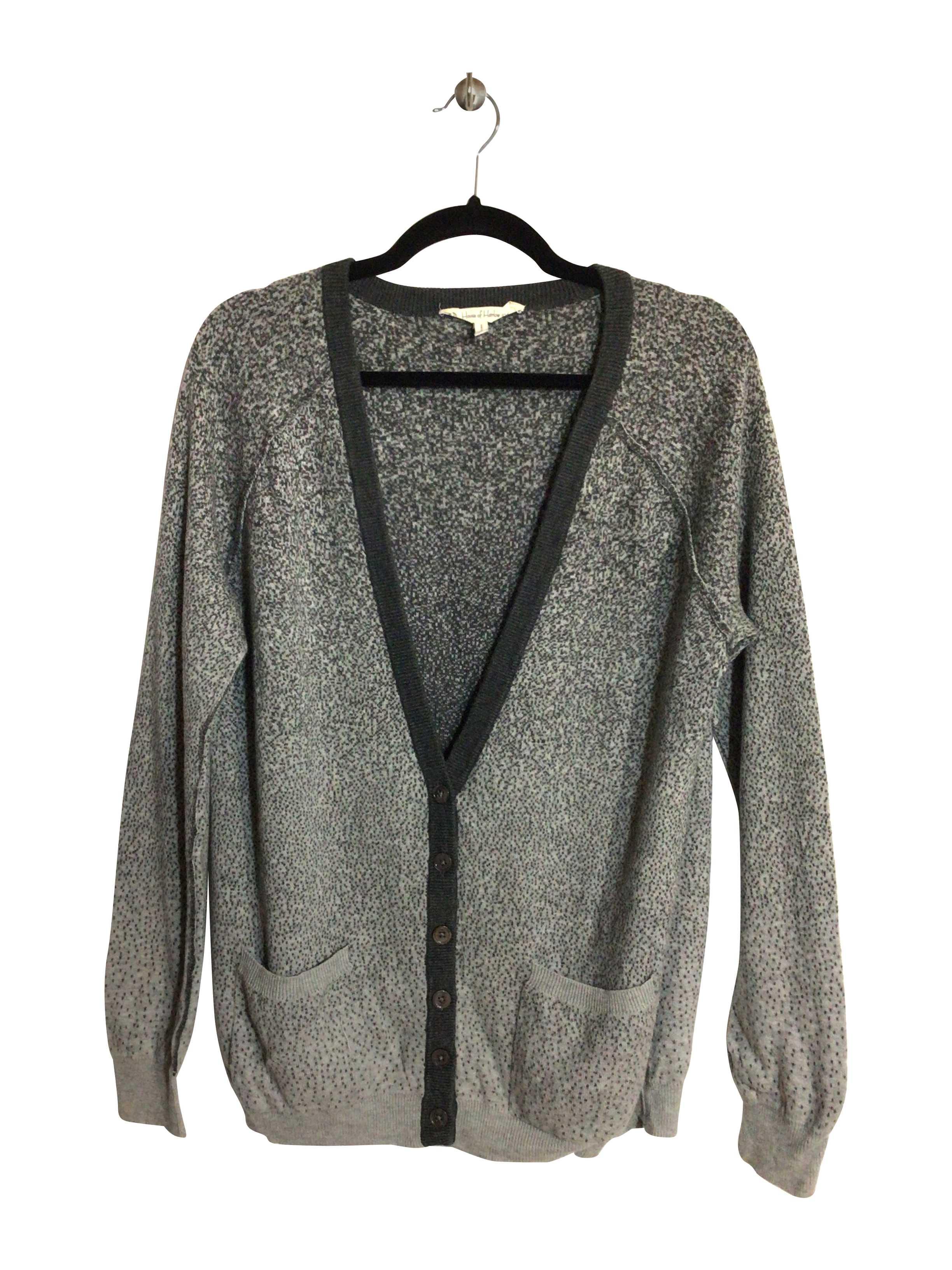 HOUSE OF HARLOW Stylish Regular Fit Gray Button-down Top - Size S