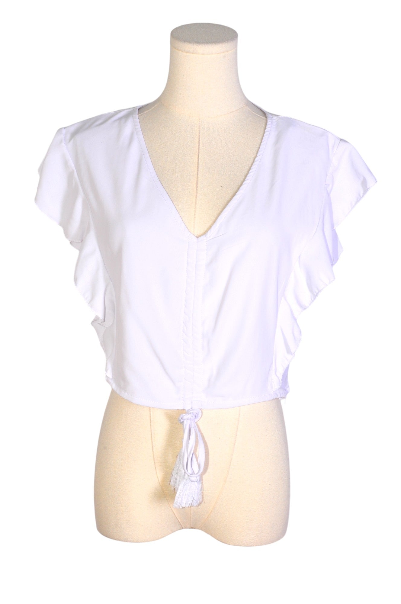 FOREVER 21 Stylish Women's White Regular-Fit Blouses - Size M