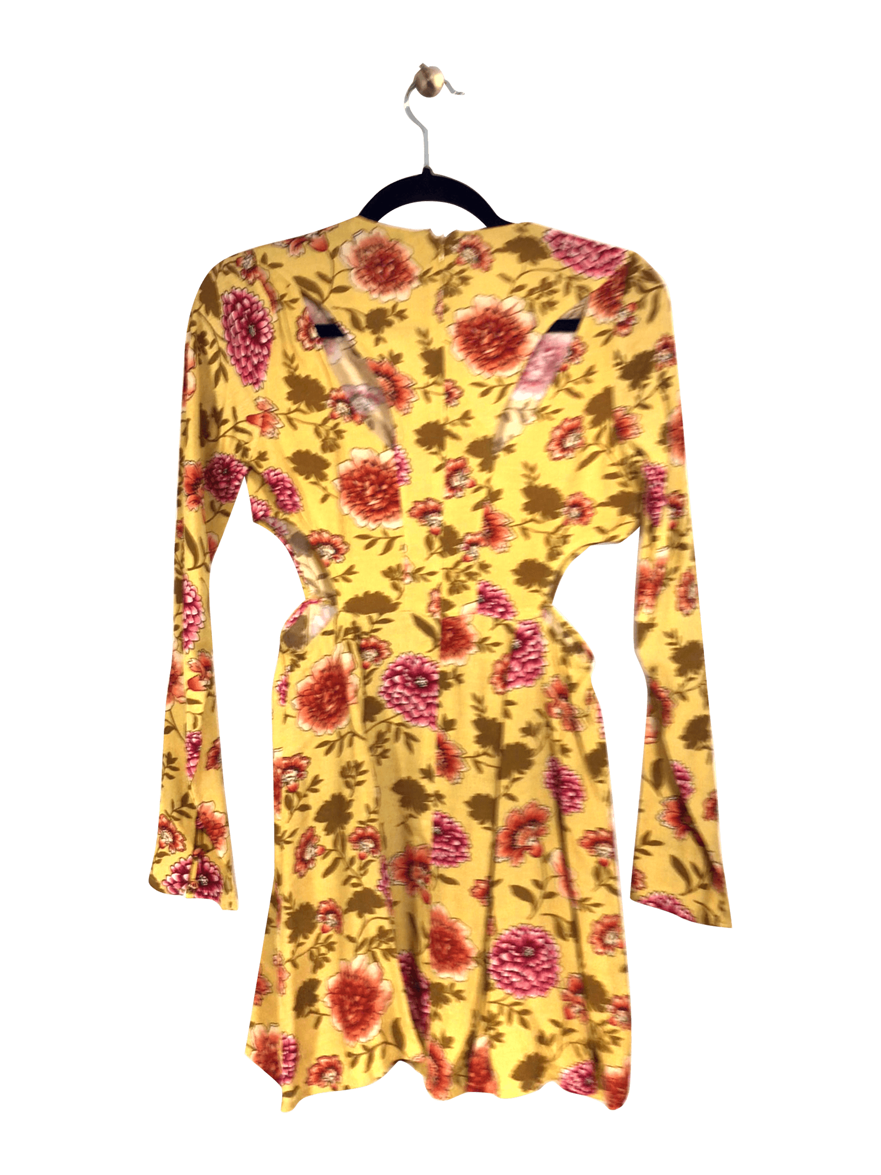 FOREVER 21 Stylish Yellow Regular Fit Wrap Dress - Size S