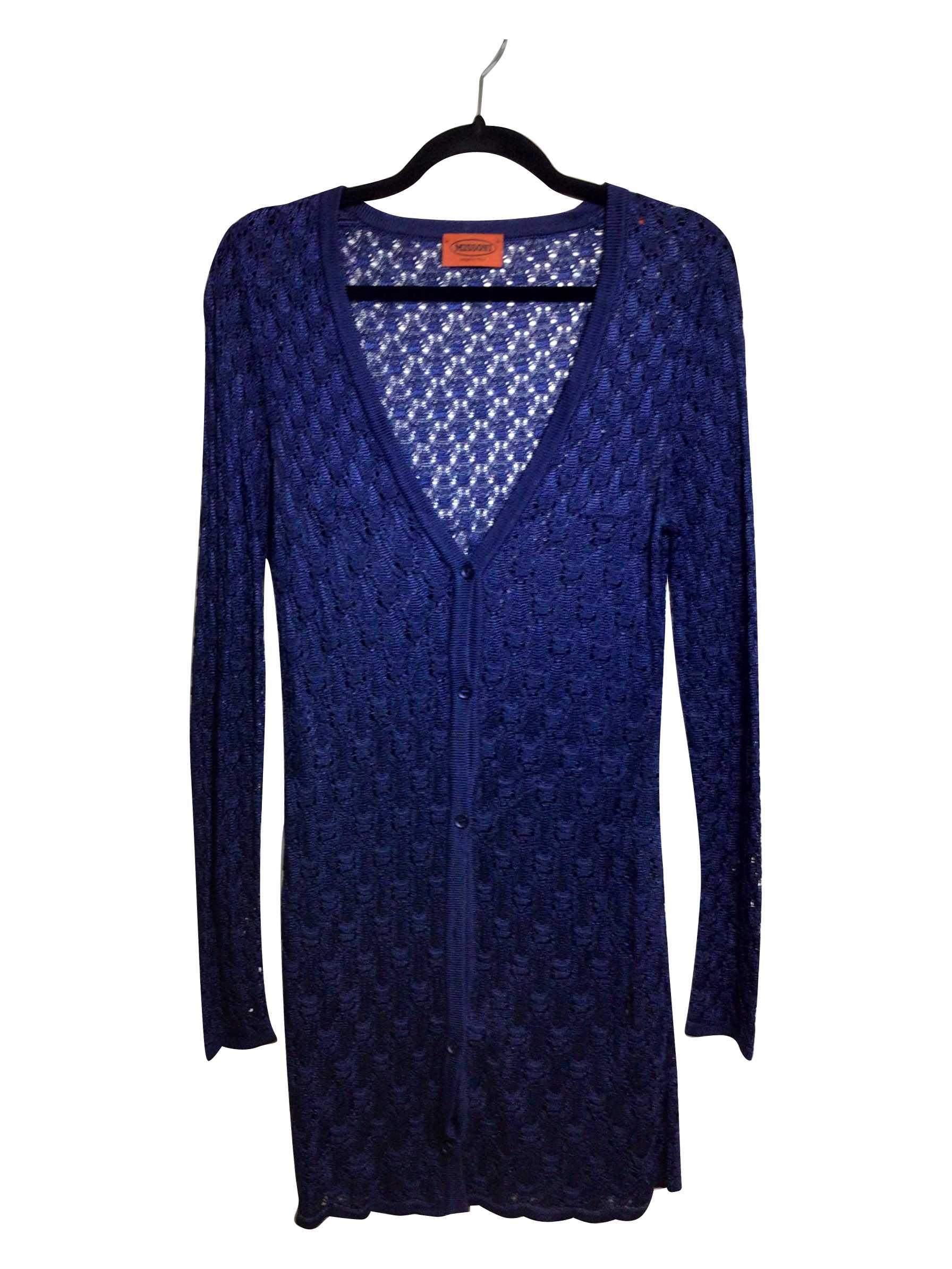 MISSONI Stylish Regular Fit Blue Button - down Top - Size S
