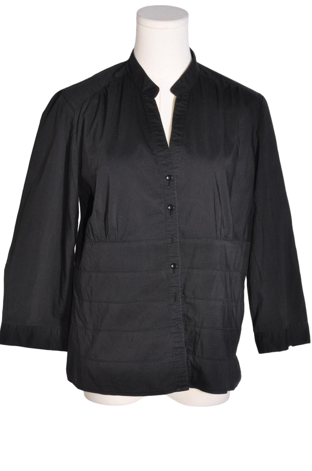 DALIA Stylish Women's Black Button - Down Regular - Fit Tops in Size L
