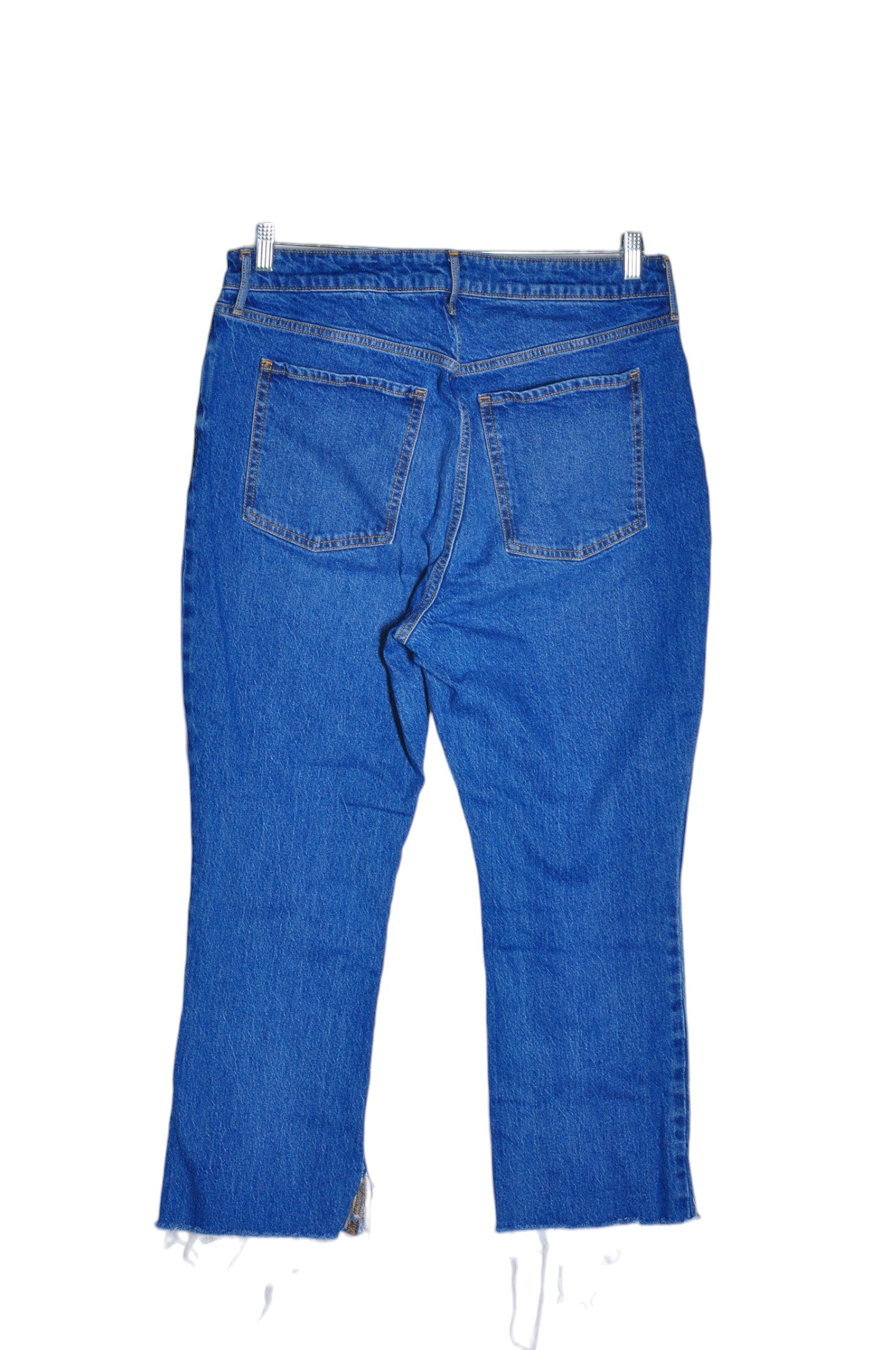 Second-Hand OLD NAVY Women's Blue Regular-Fit Straight-Legged Jeans - Size 14