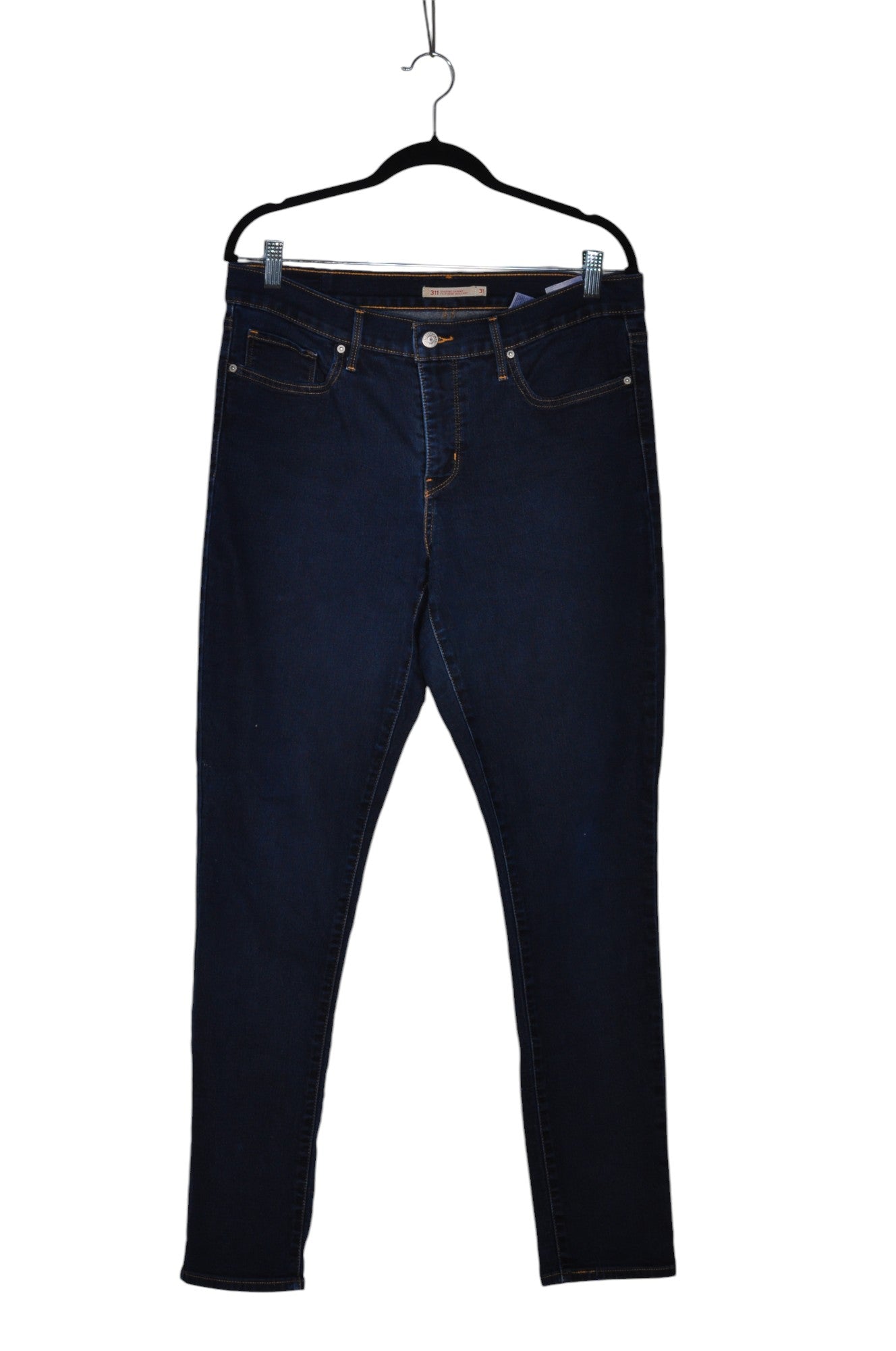 LEVI'S Blue Regular Fit Second Hand Women's Straight-Legged Jeans - Size 31