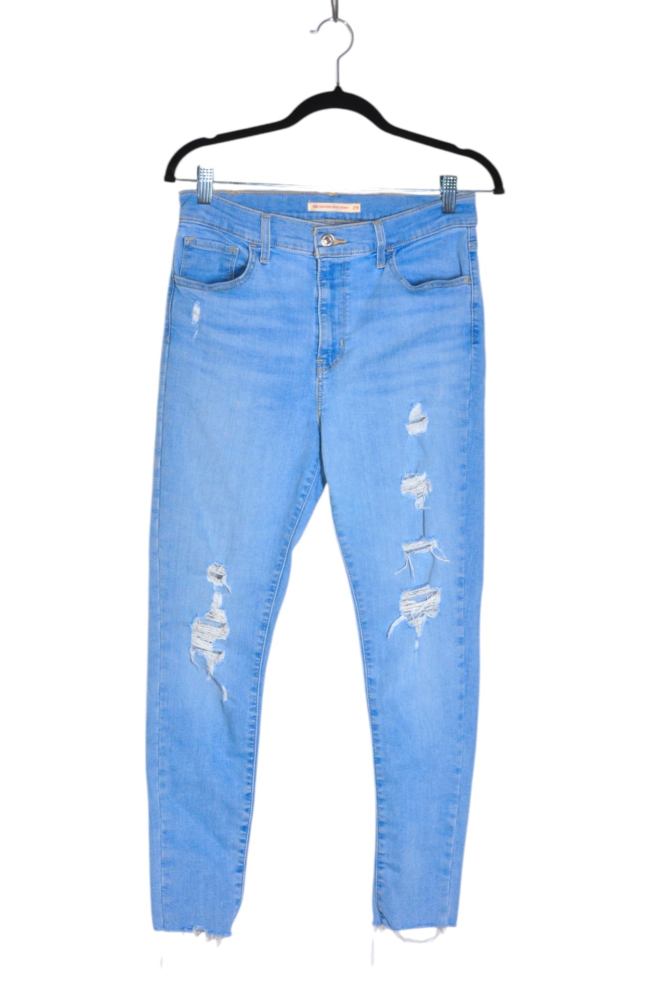 LEVI'S Second-Hand Blue Regular Fit Women's Straight-Legged Jeans - Size 29