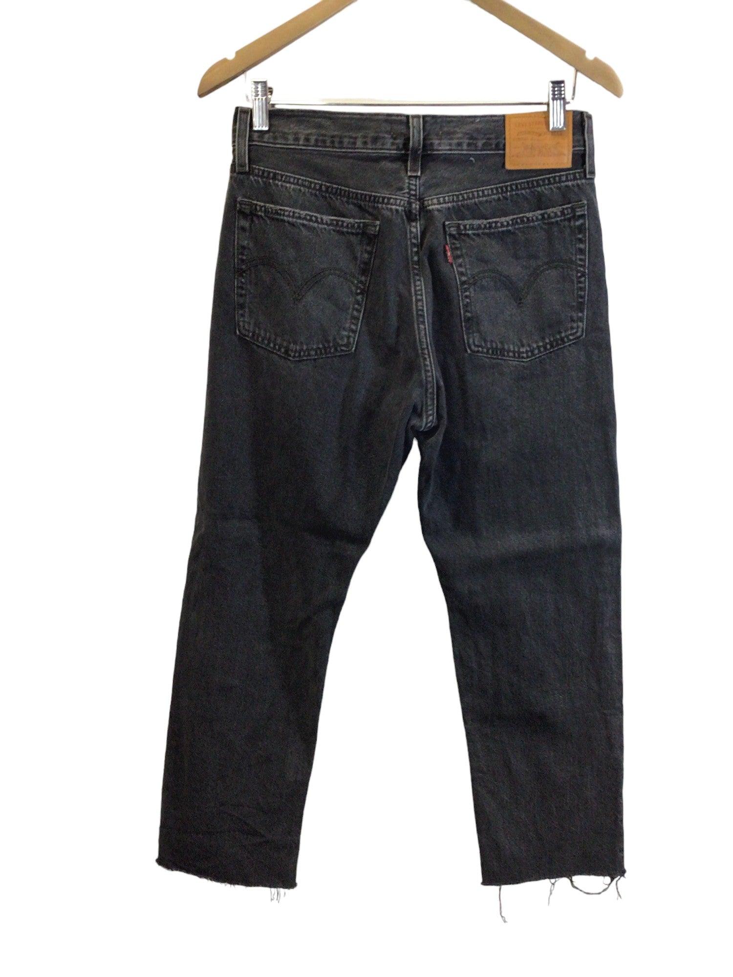LEVI'S Second-Hand Women's Gray Regular-Fit Straight-Legged Jeans - Size 28x26