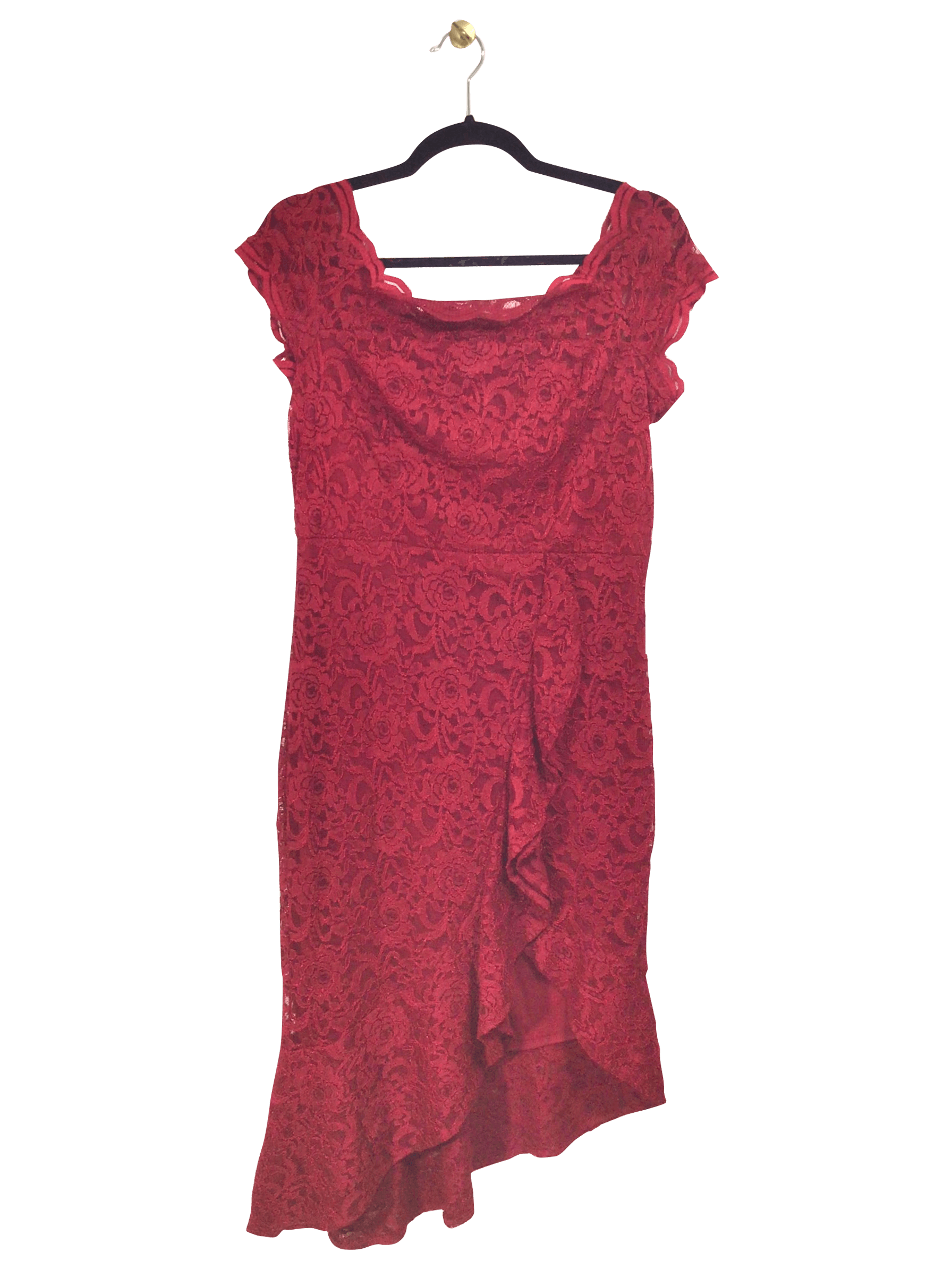 Stylish CHATEAU Regular Fit Red Shift Dress - Size L