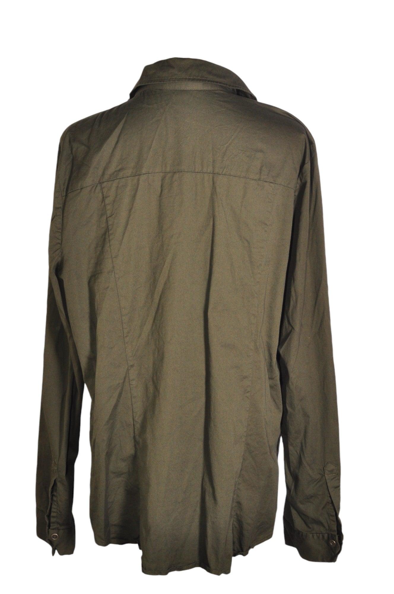 FOREVER 21 Stylish Women's Green Regular Fit 2X Button Down Tops