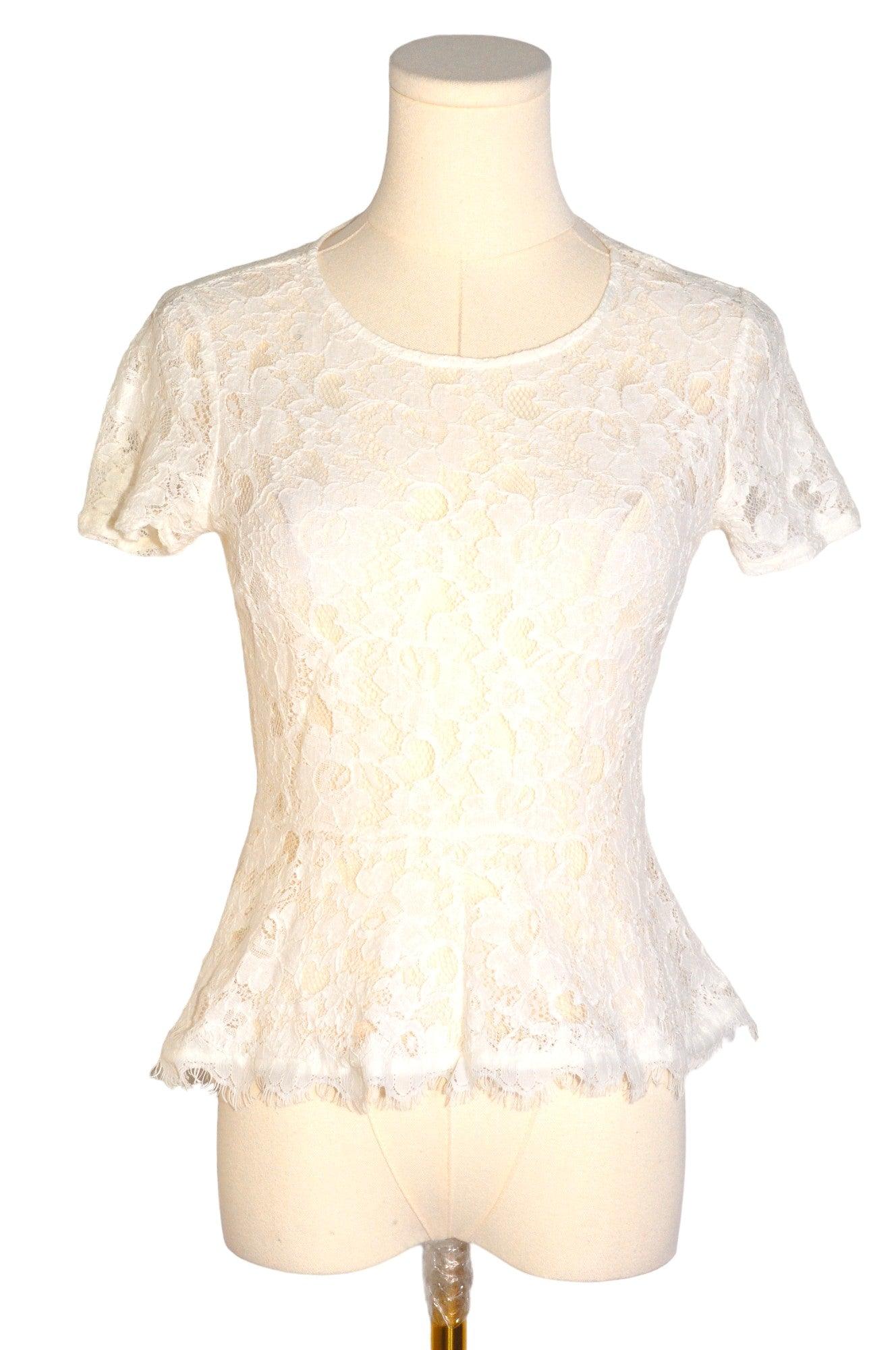 FOREVER 21 Stylish Women's White Regular-Fit Blouses - Size S