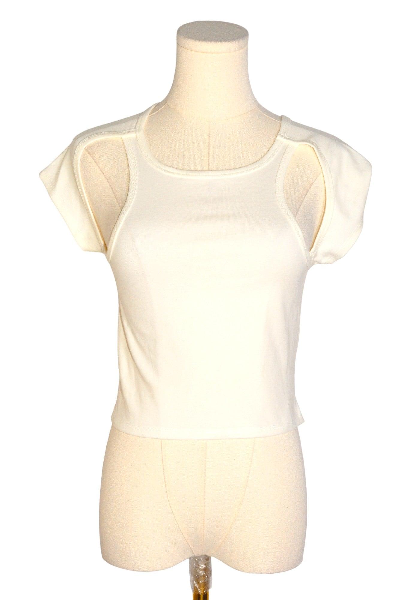 FOREVER 21 Stylish Women's White Regular Fit Crop Tops - Size M