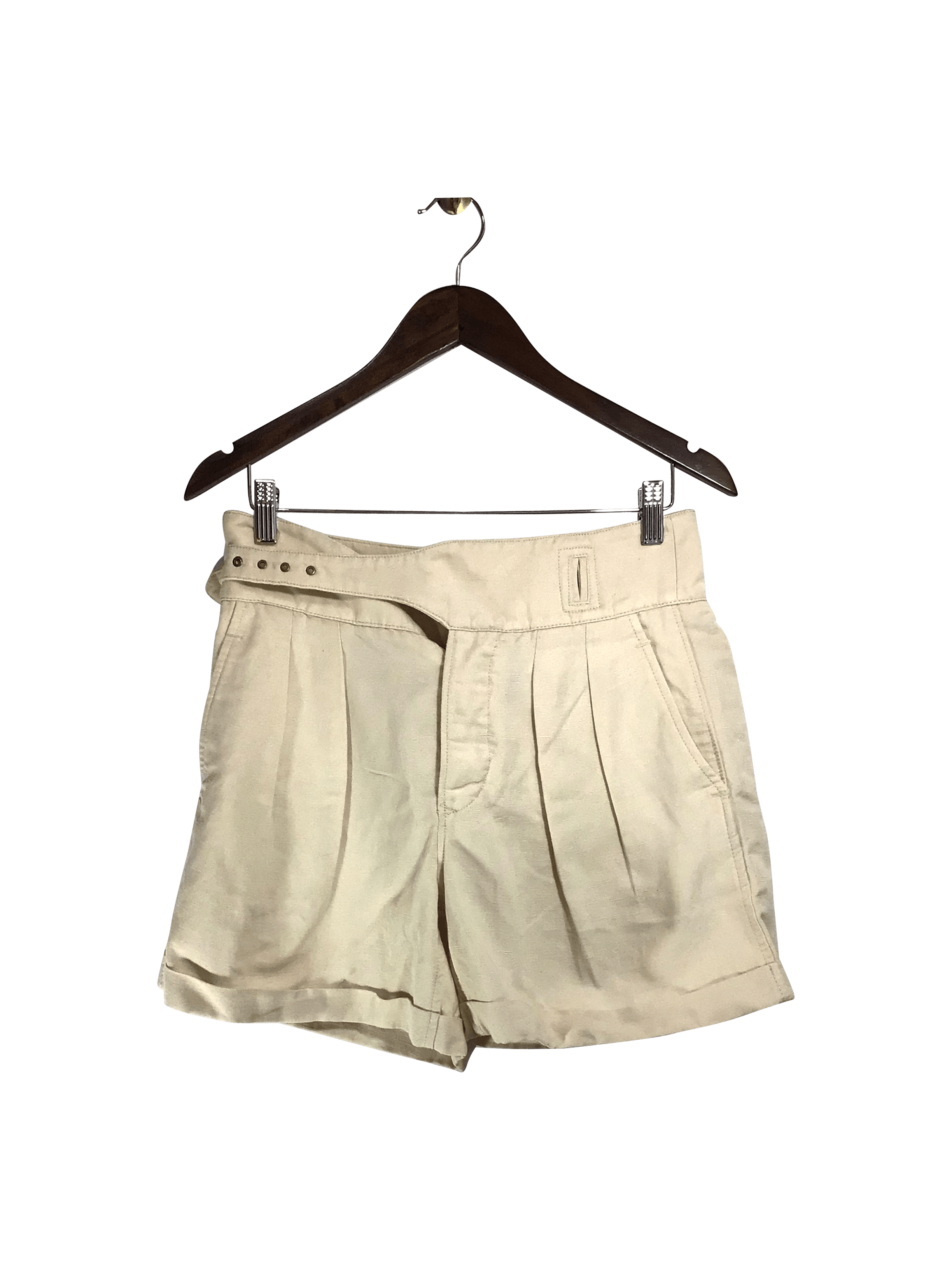 BANANA REPUBLIC Women's Stylish Classic Beige Regular Fit Mid - thigh Shorts Size 2