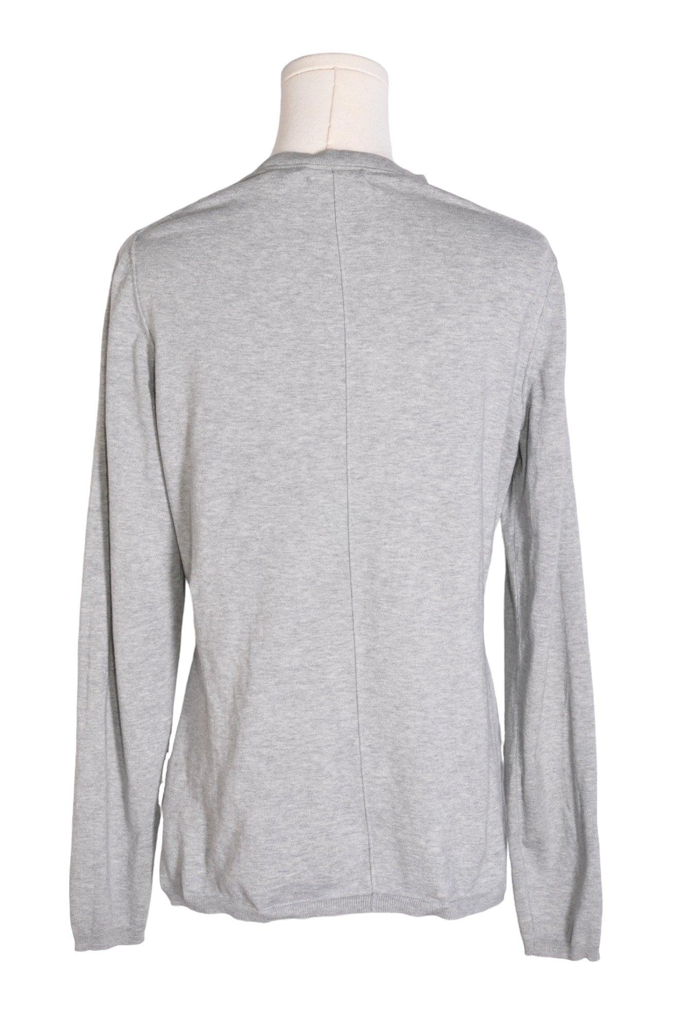 Stylish BANANA REPUBLIC Gray Regular-Fit Women's Long-Sleeve T-Shirt - Size L