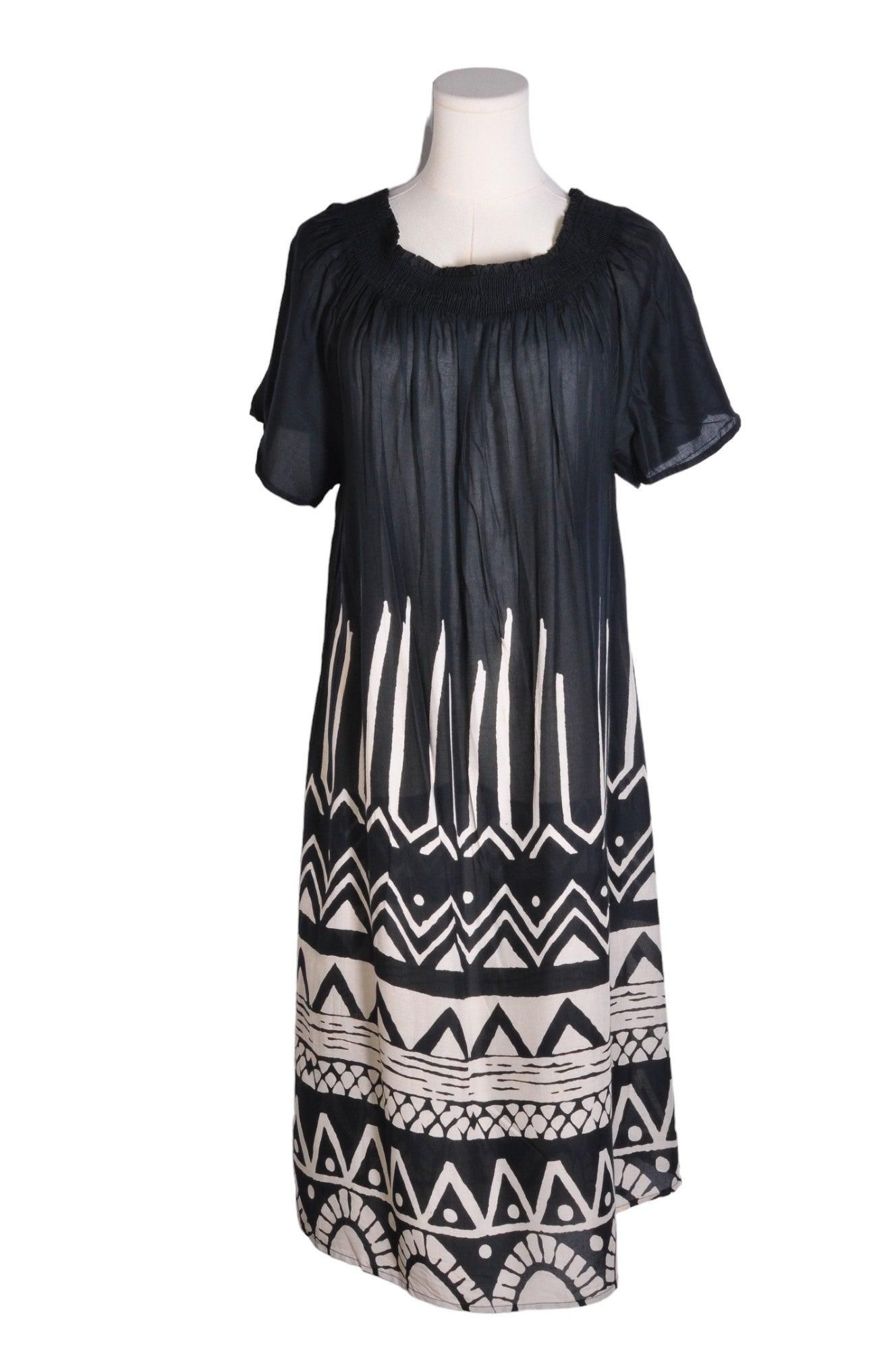 ORIENTIQUE Stylish Women's Black Maxi Dress in Regular Fit - Size L