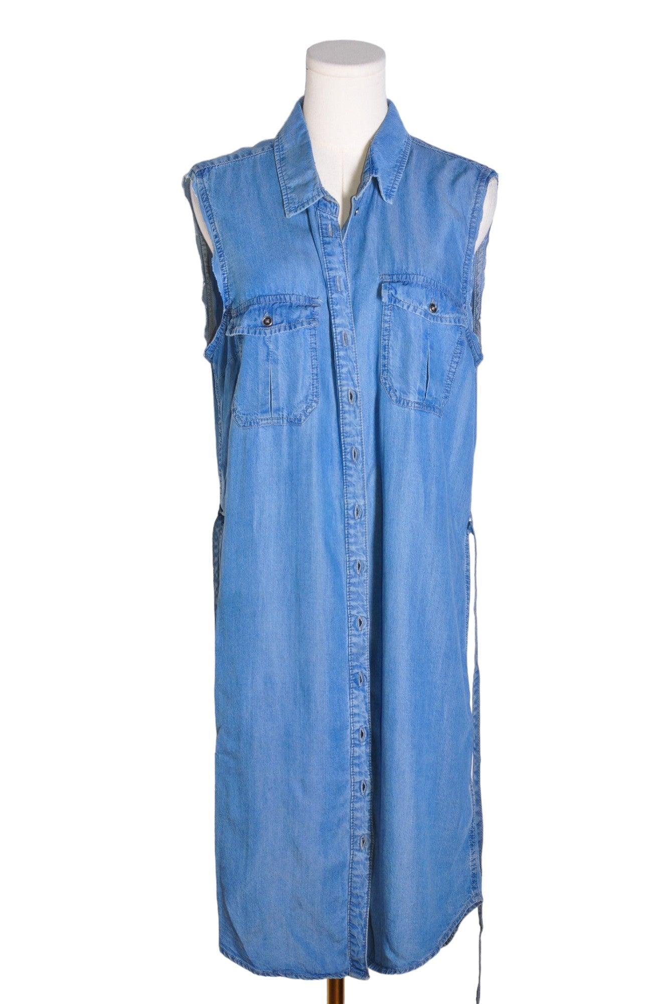 PARASUCO Stylish Women's Blue Drop Waist Regular-Fit Dress - Size L