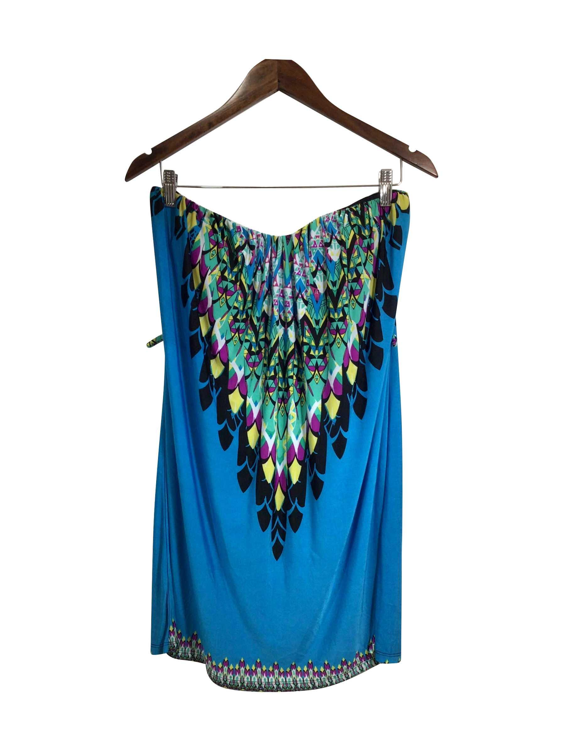 Stylish HKR Regular Fit Blue Mini Dress - Size S