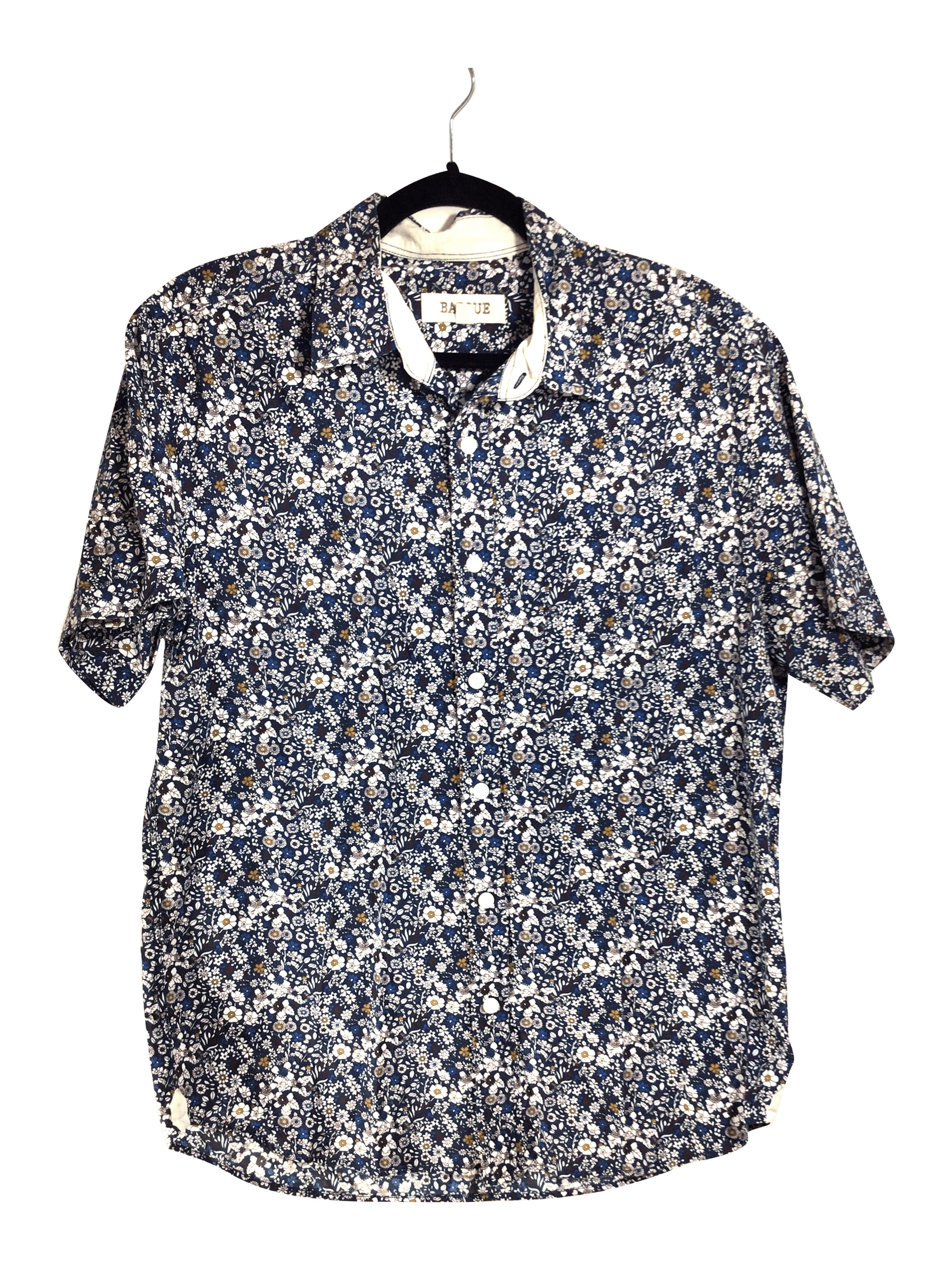 BARQUE Stylish Women's Blue Regular Fit Button - Down Tops - Size L