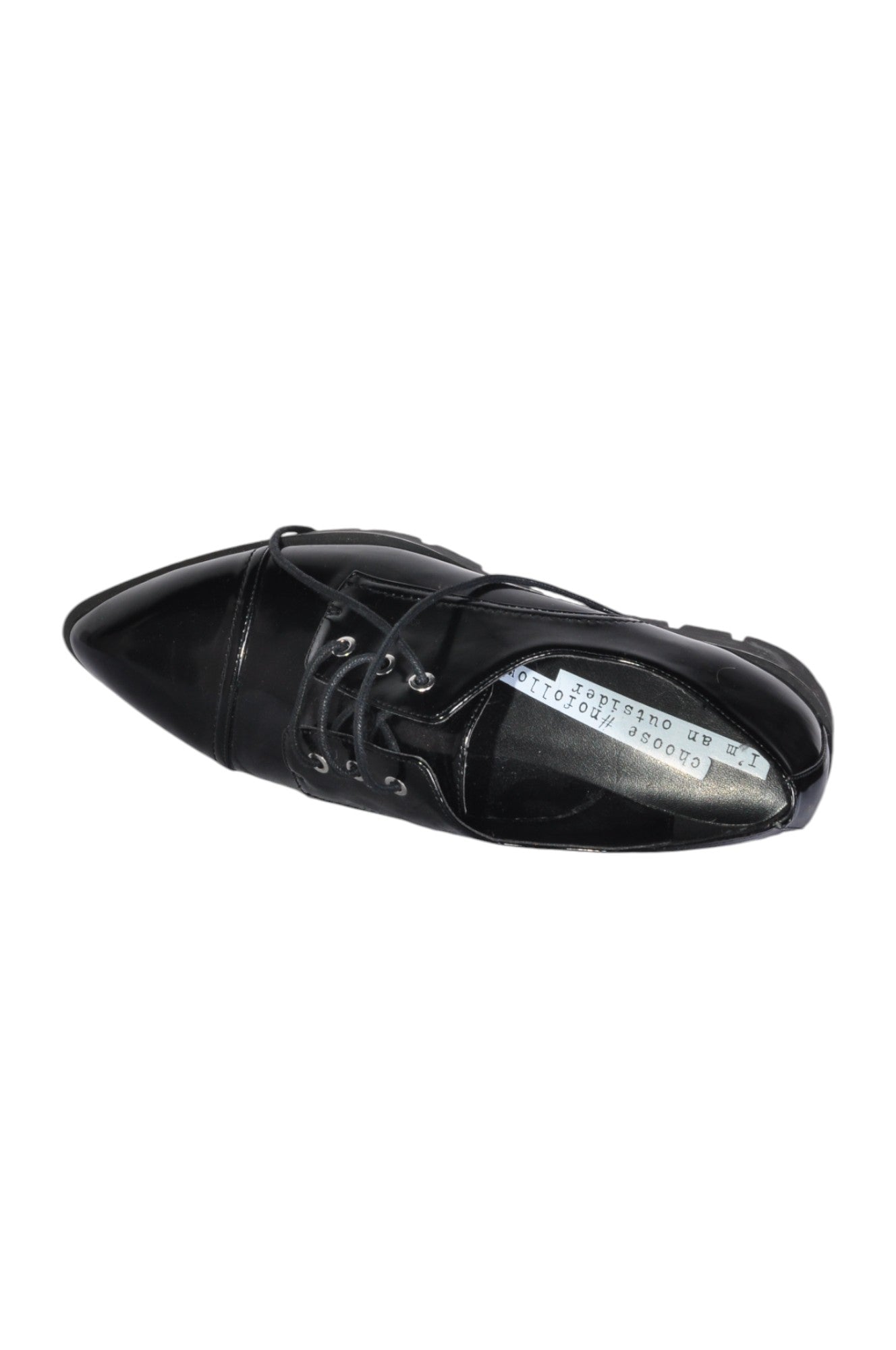 OUTSIDERS Stylish Women's Black Flat Shoes in Regular Fit - Size 6