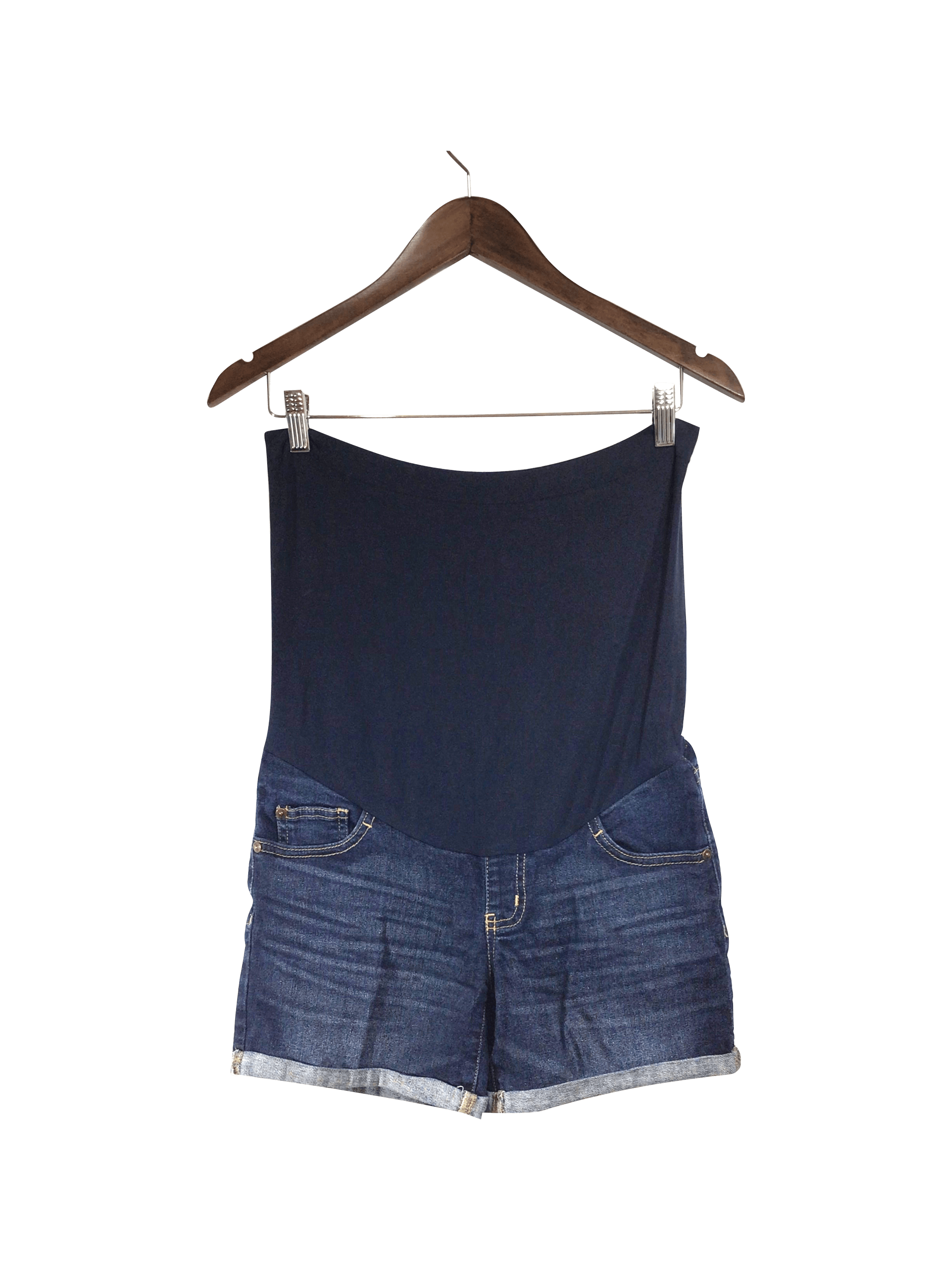 Stylish INDIGO BLUE Regular Fit Second-Hand Jeans Shorts in Blue - XS