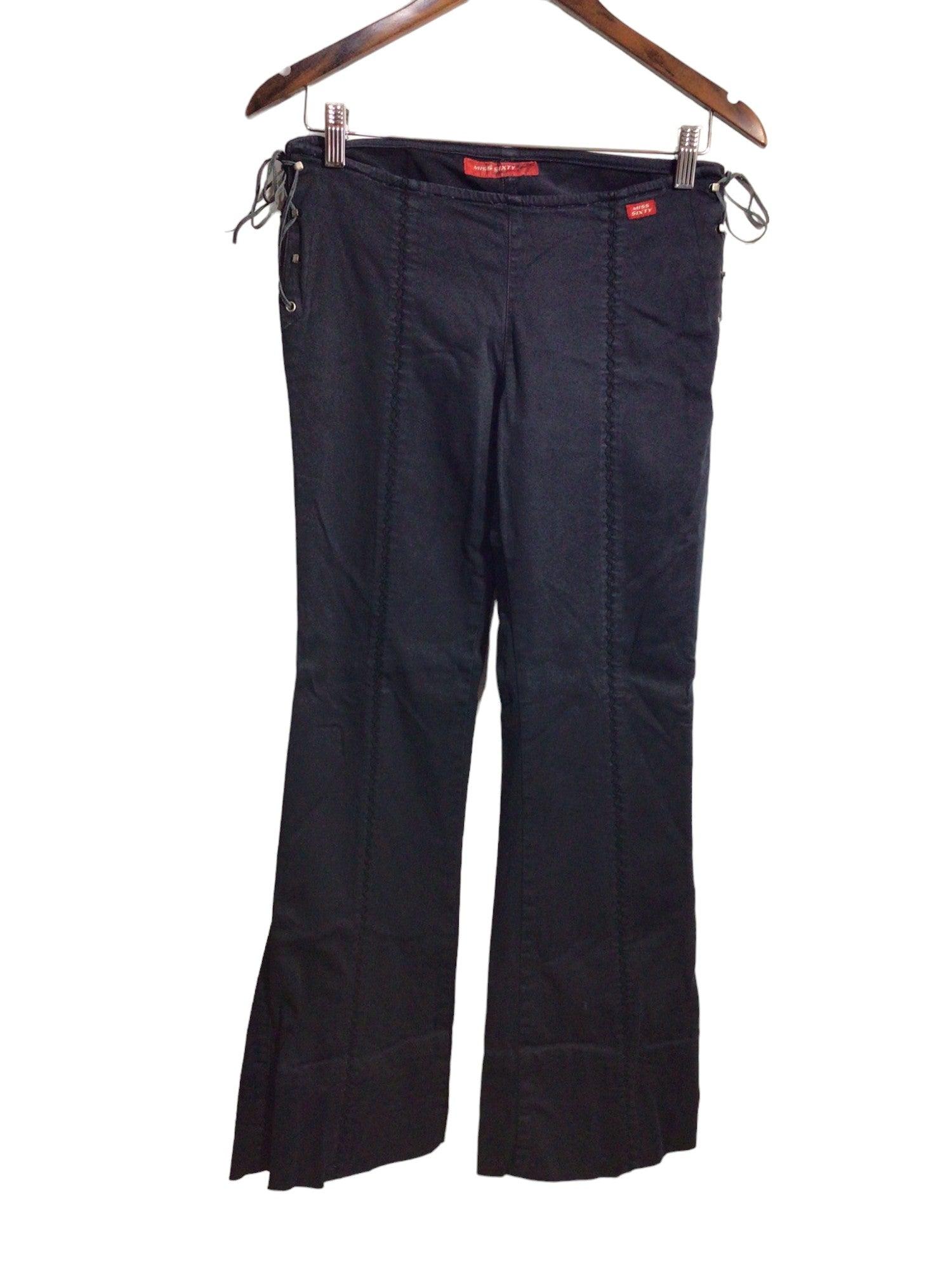 Stylish MISS SIXTY Women's Black Regular Fit Work Pants - Size 28