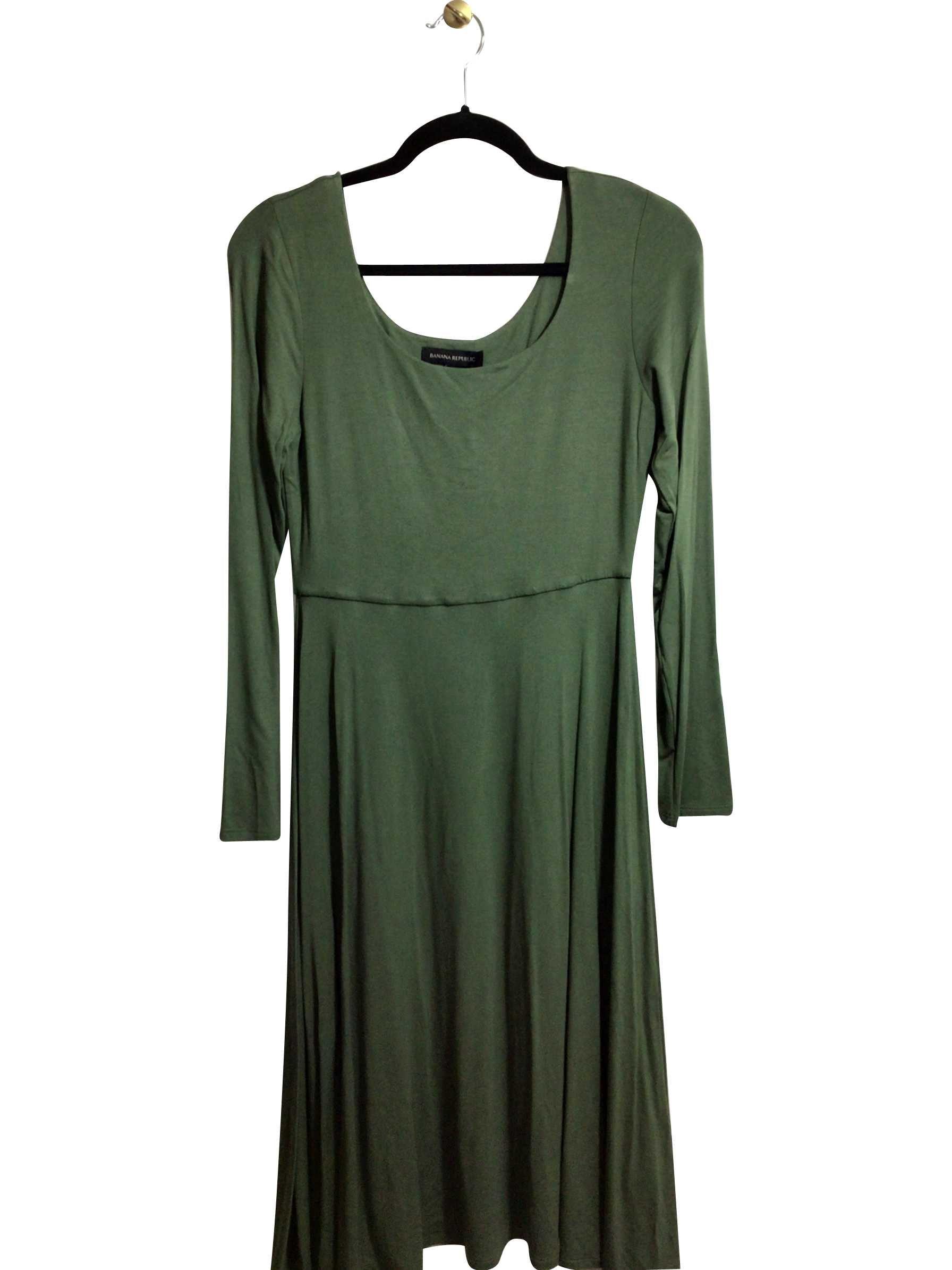 BANANA REPUBLIC Stylish Regular Fit Green Shift Dress - Size S