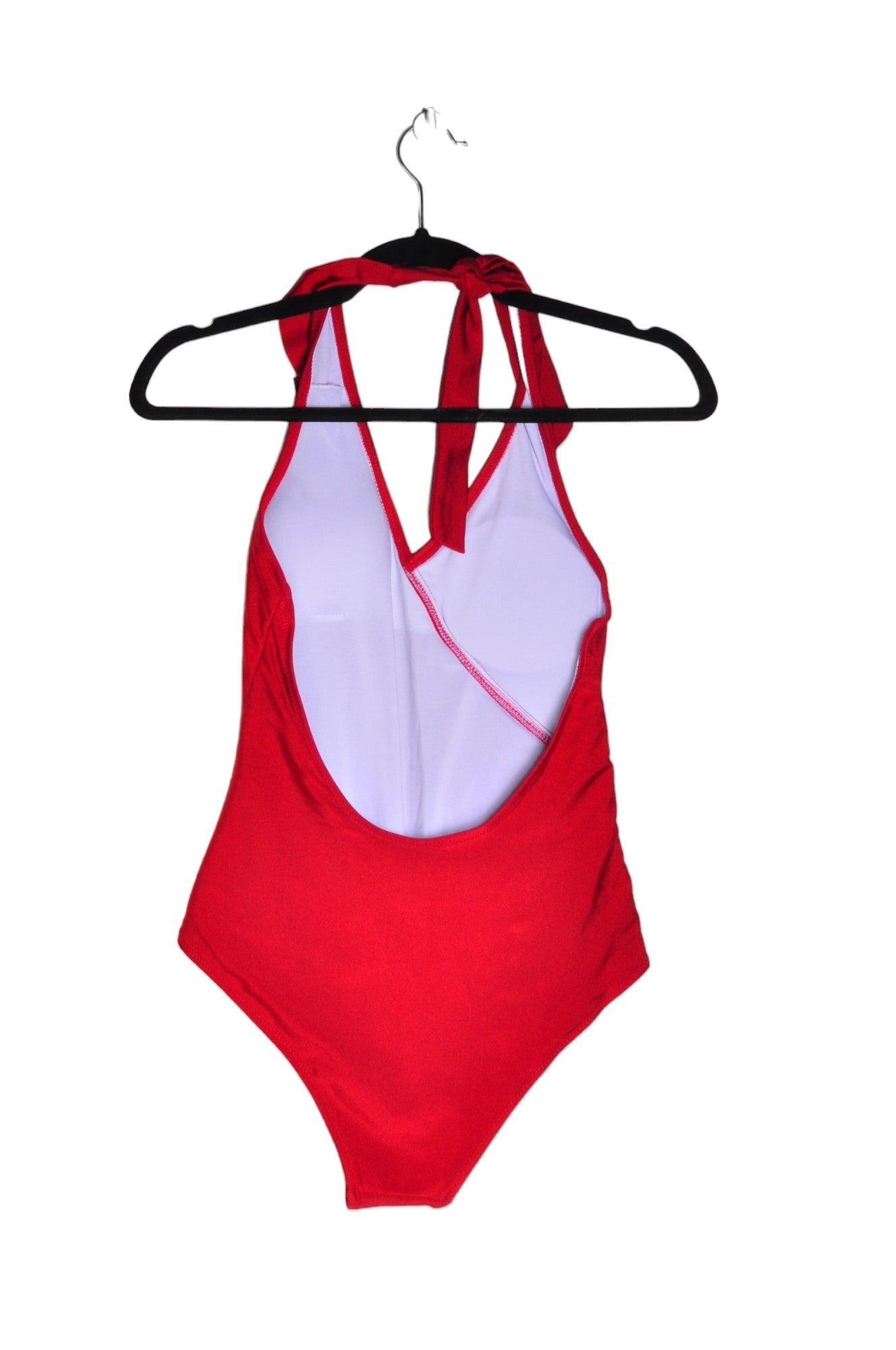 CUPSHE Stylish Women's Red Regular Fit One Piece Swimsuit - Size M
