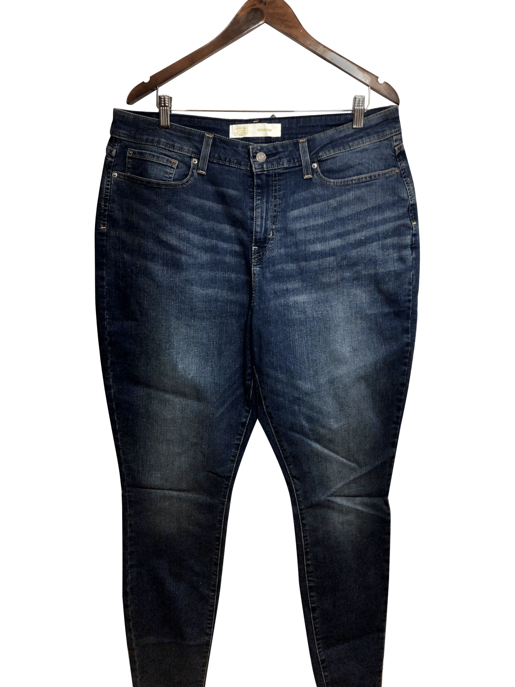 LEVI'S Classic Blue Regular Fit Straight - Legged Second - Hand Jeans, Size 34x33