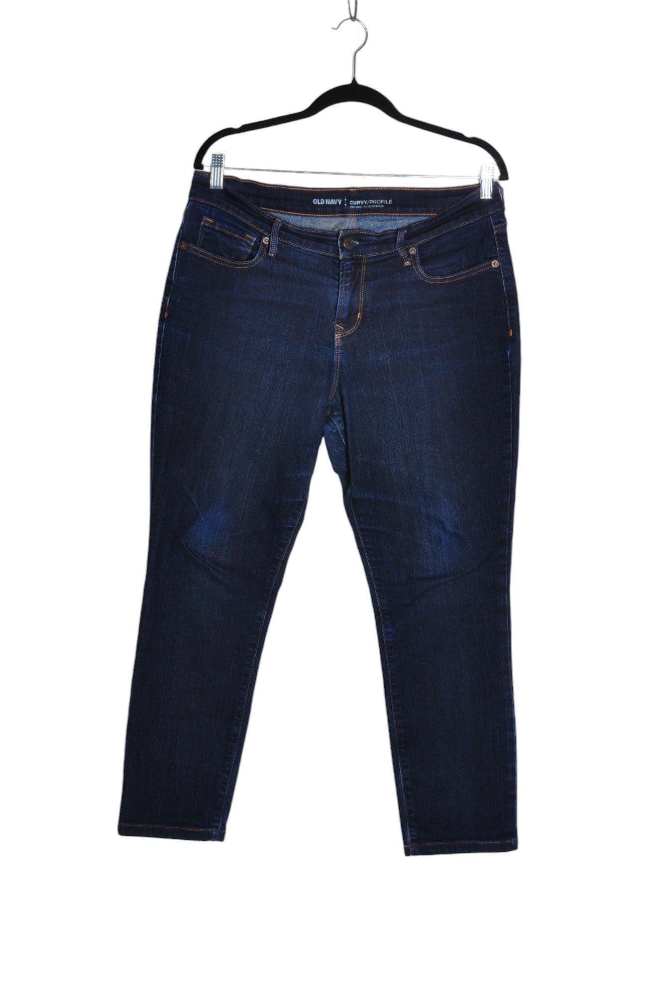OLD NAVY Second-Hand Women's Blue Regular Fit Straight-Legged Jeans Size 12