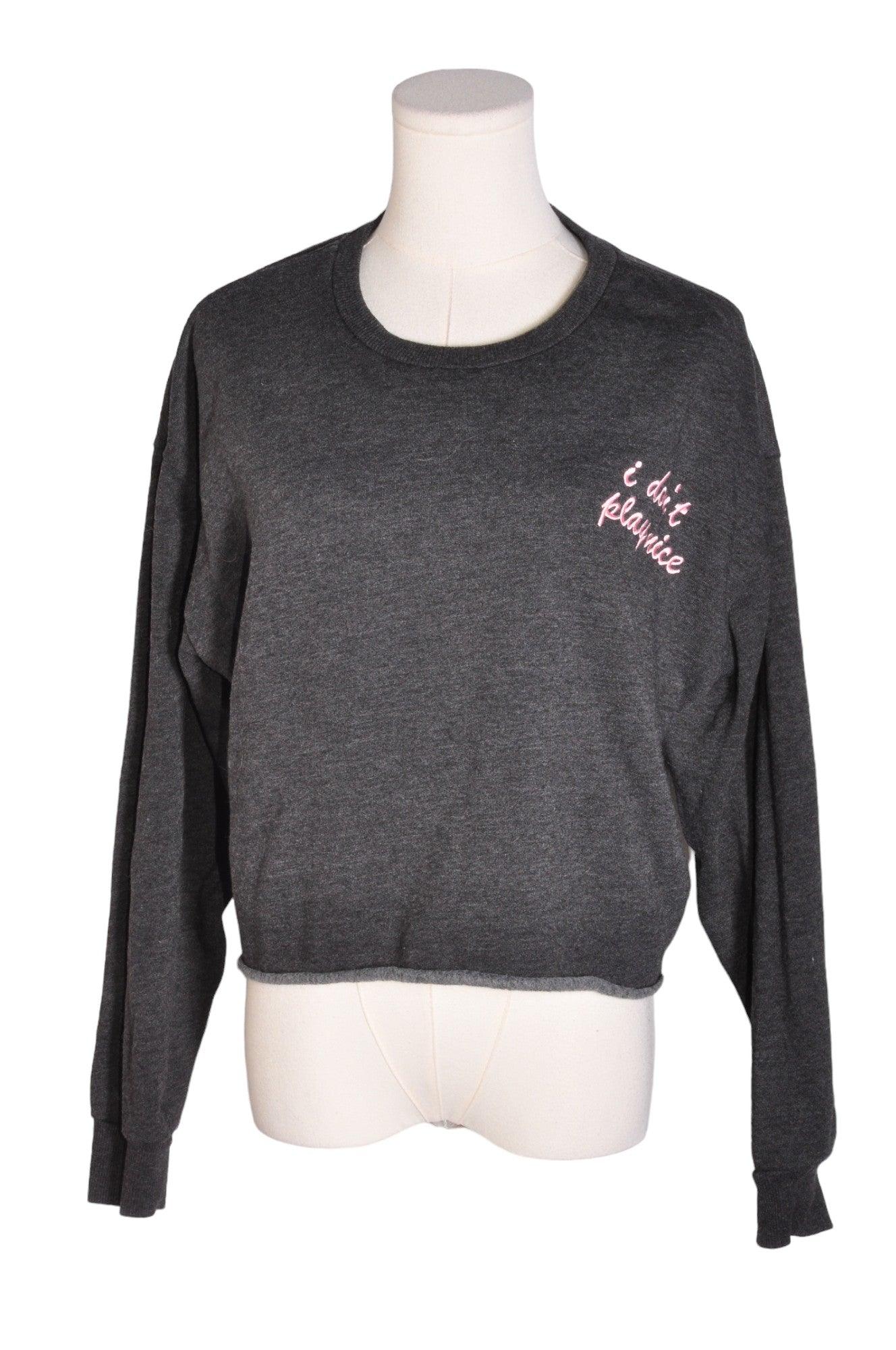 FOREVER 21 Stylish Women's Gray Regular Fit Sweater - Size M