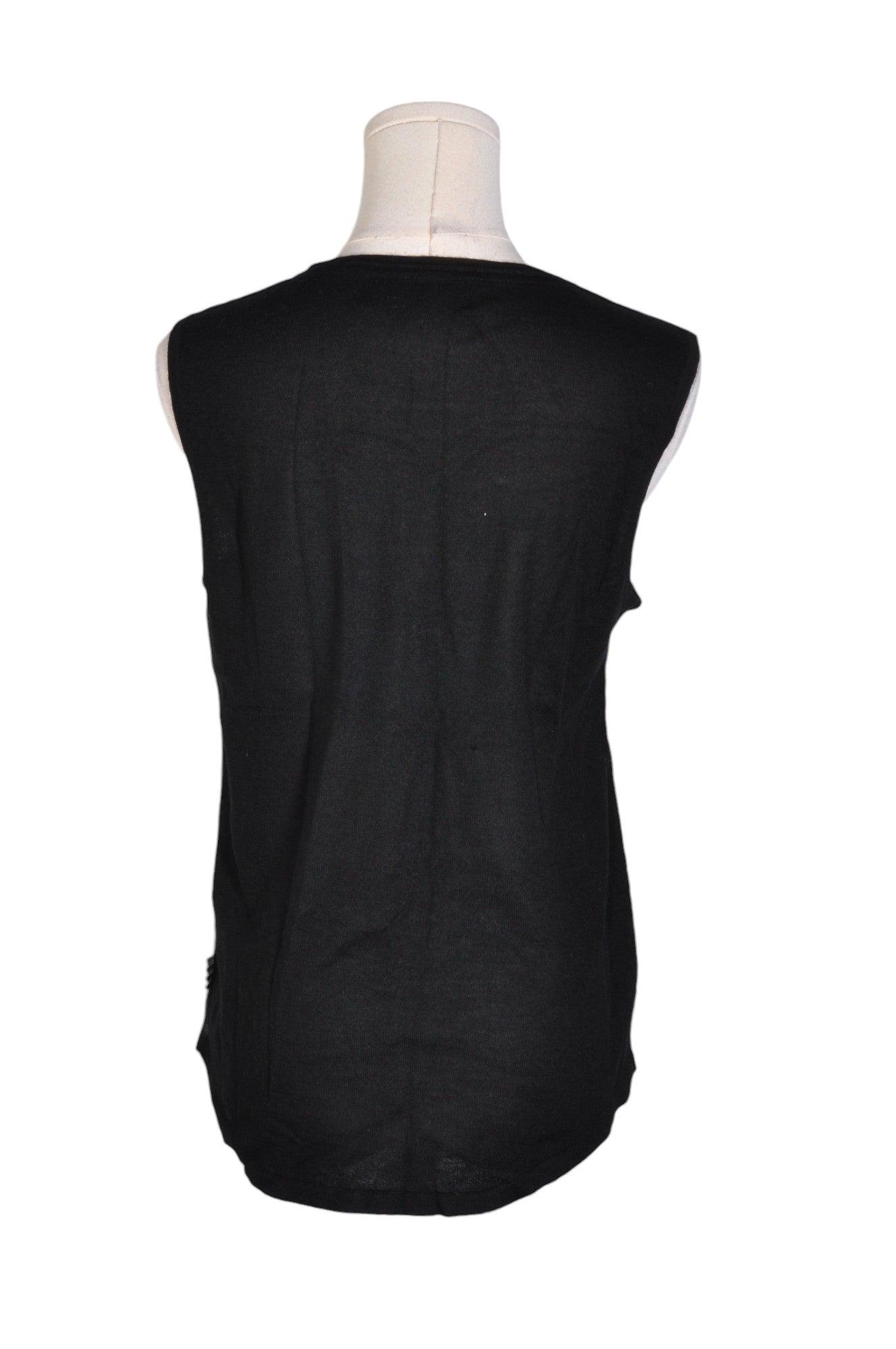 HUDSON BAY Stylish Women's Black Regular-fit Sleeveless Blouse in Size S