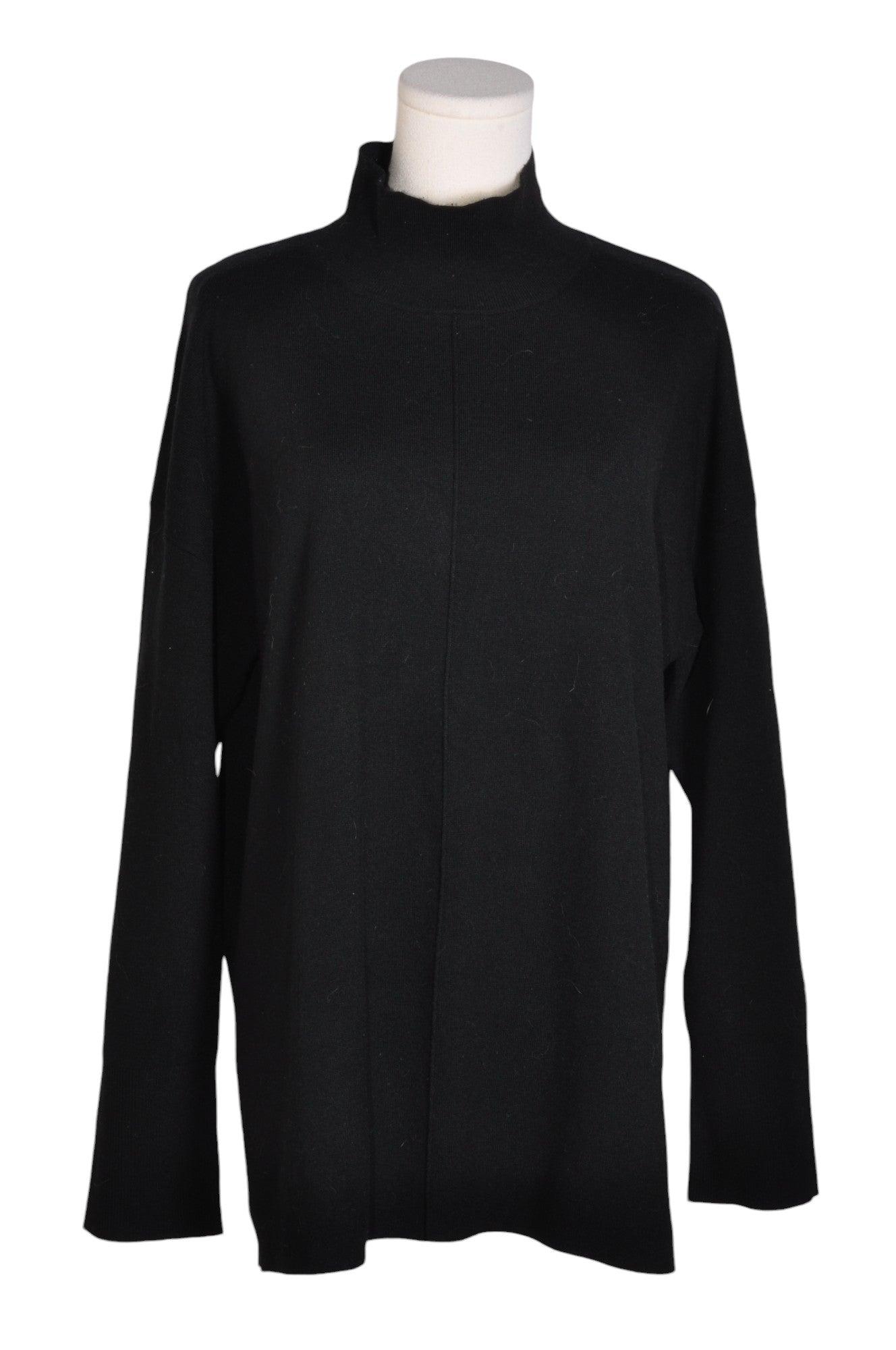 BANANA REPUBLIC Stylish Women's Black Regular Fit Turtleneck Tops - Size M