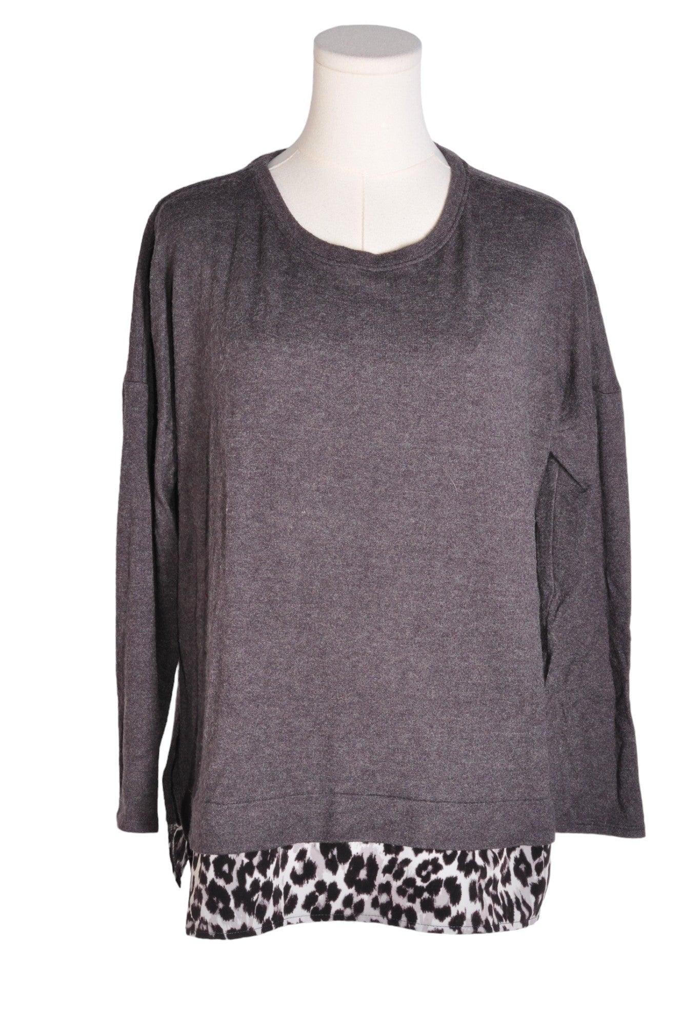 IMNYC Stylish Women's Gray Regular-Fit Long-Sleeve T-Shirt - Size M