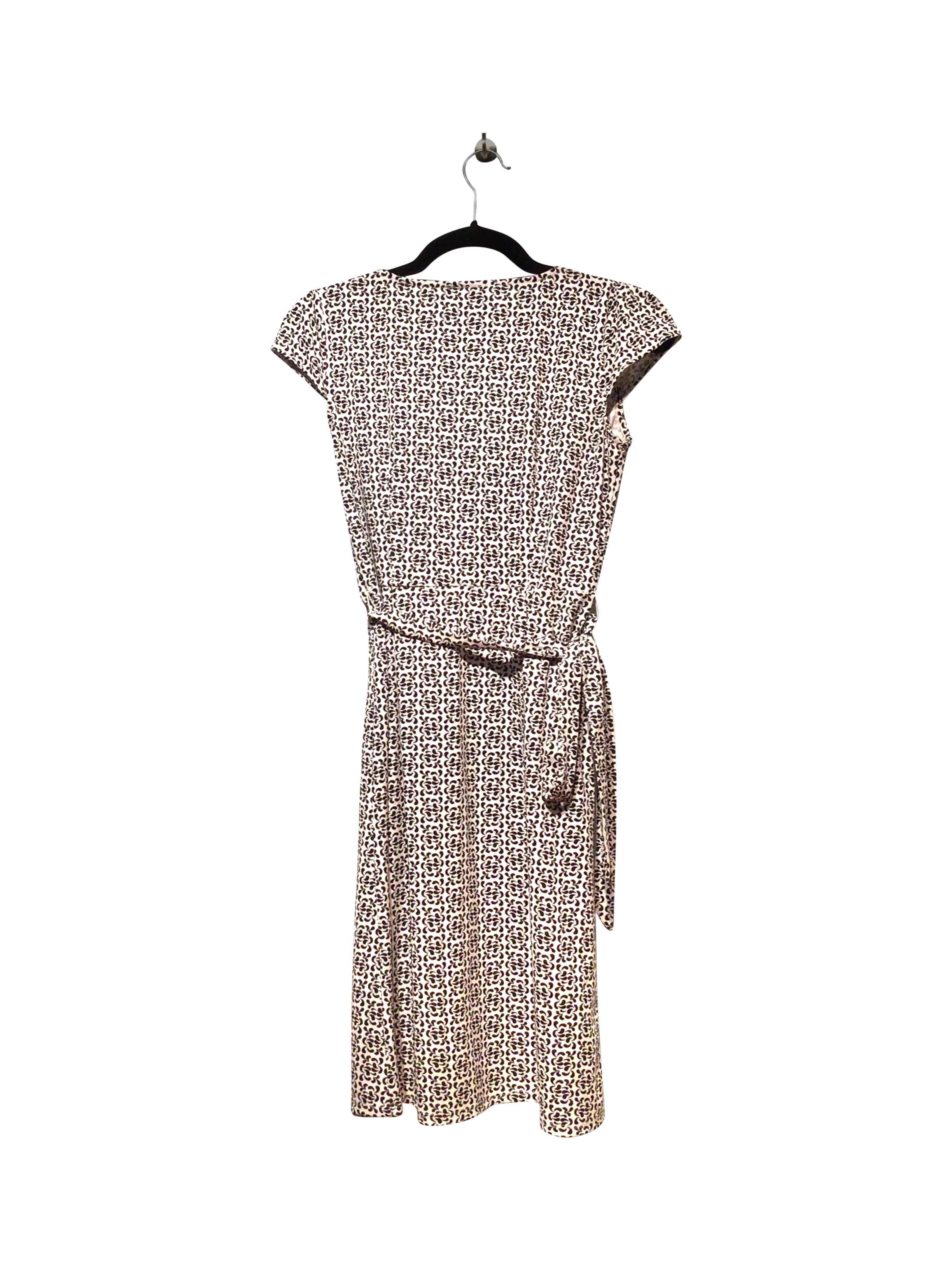 Stylish LOFT Regular Fit White Wrap Dress - Size 2