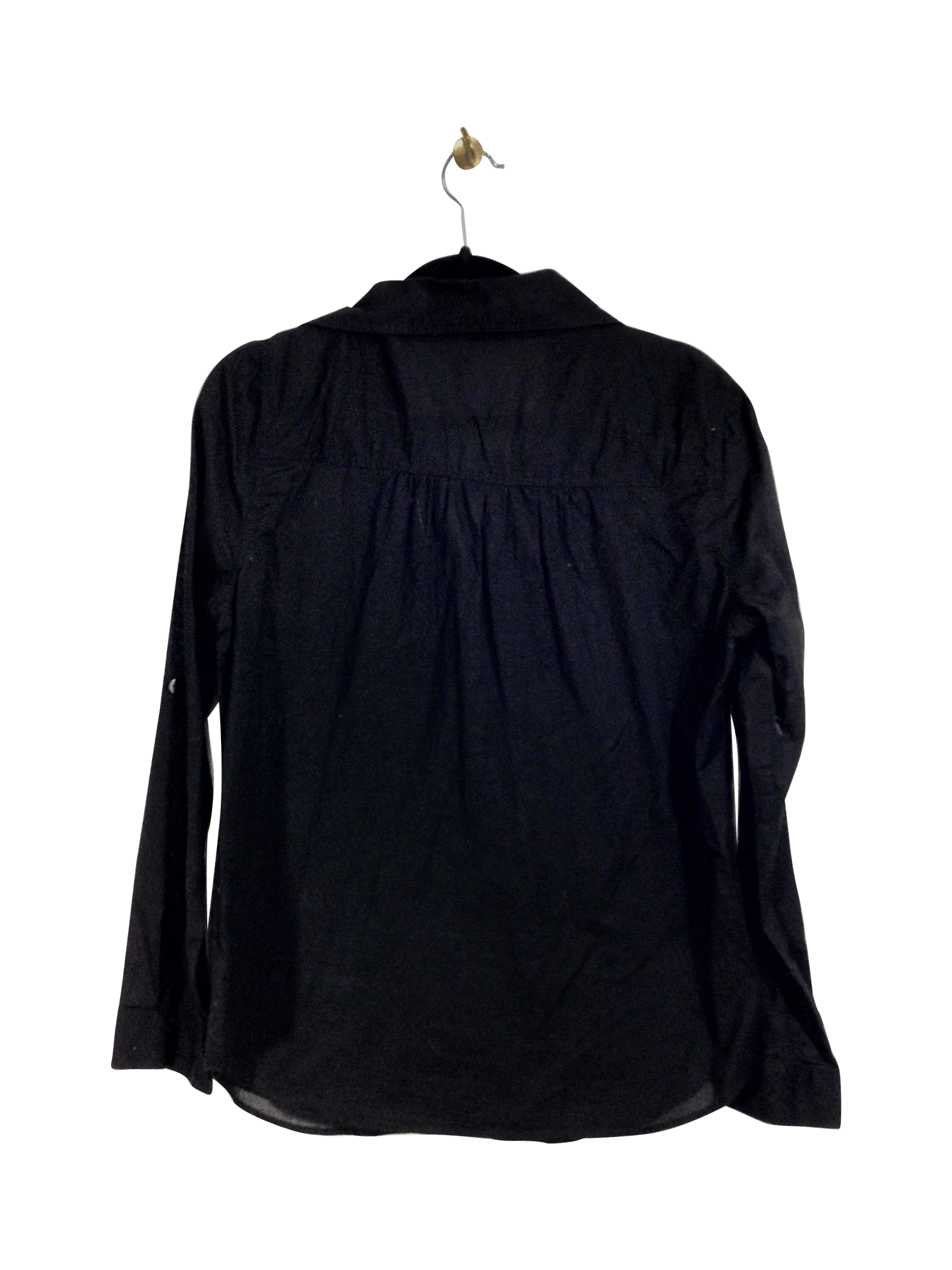 FOREVER 21 Stylish Black Button-down Top in Regular Fit - Size M
