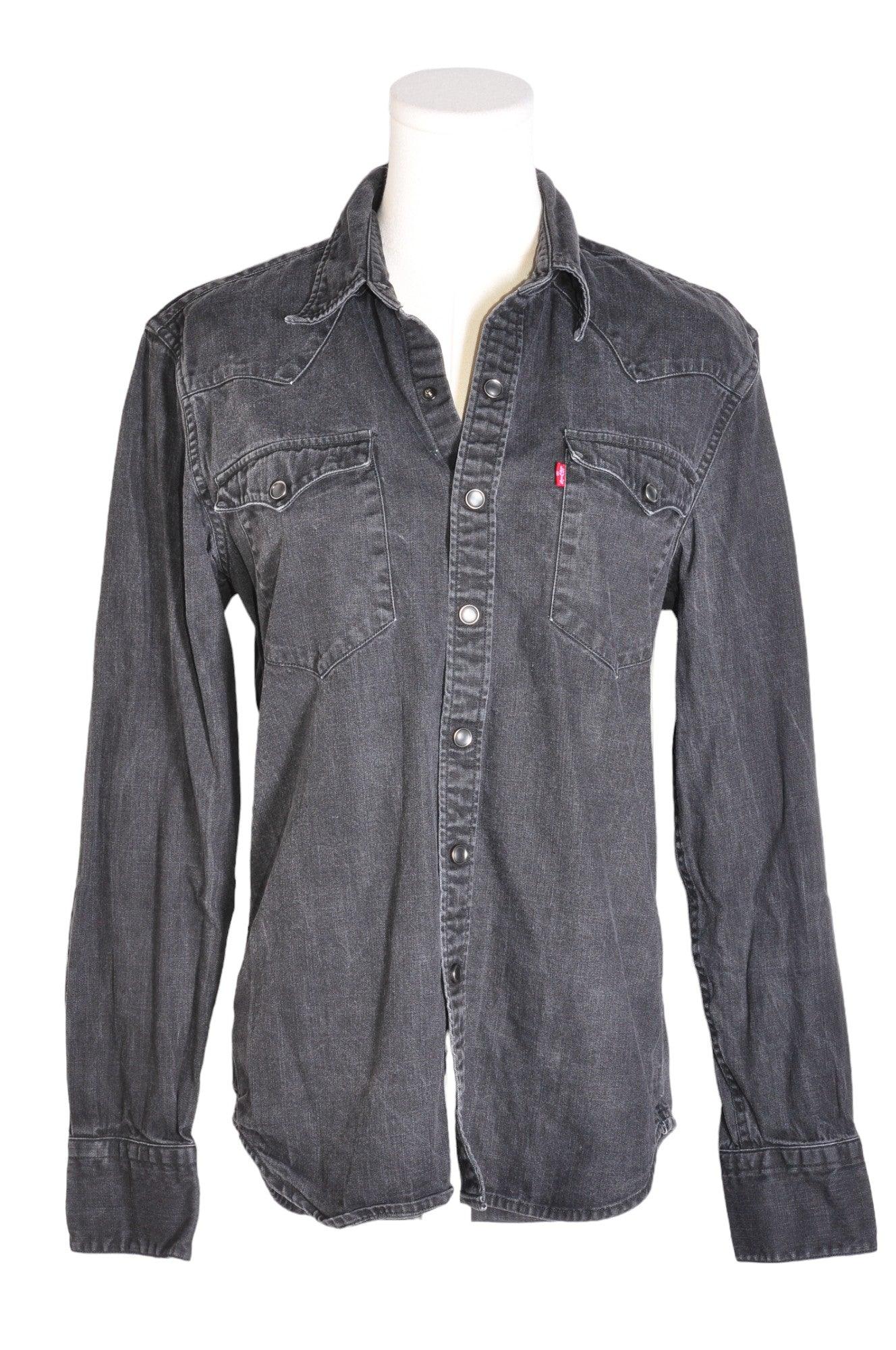 LEVI'S Stylish Women's Black Denim Tops in Regular Fit - Size S