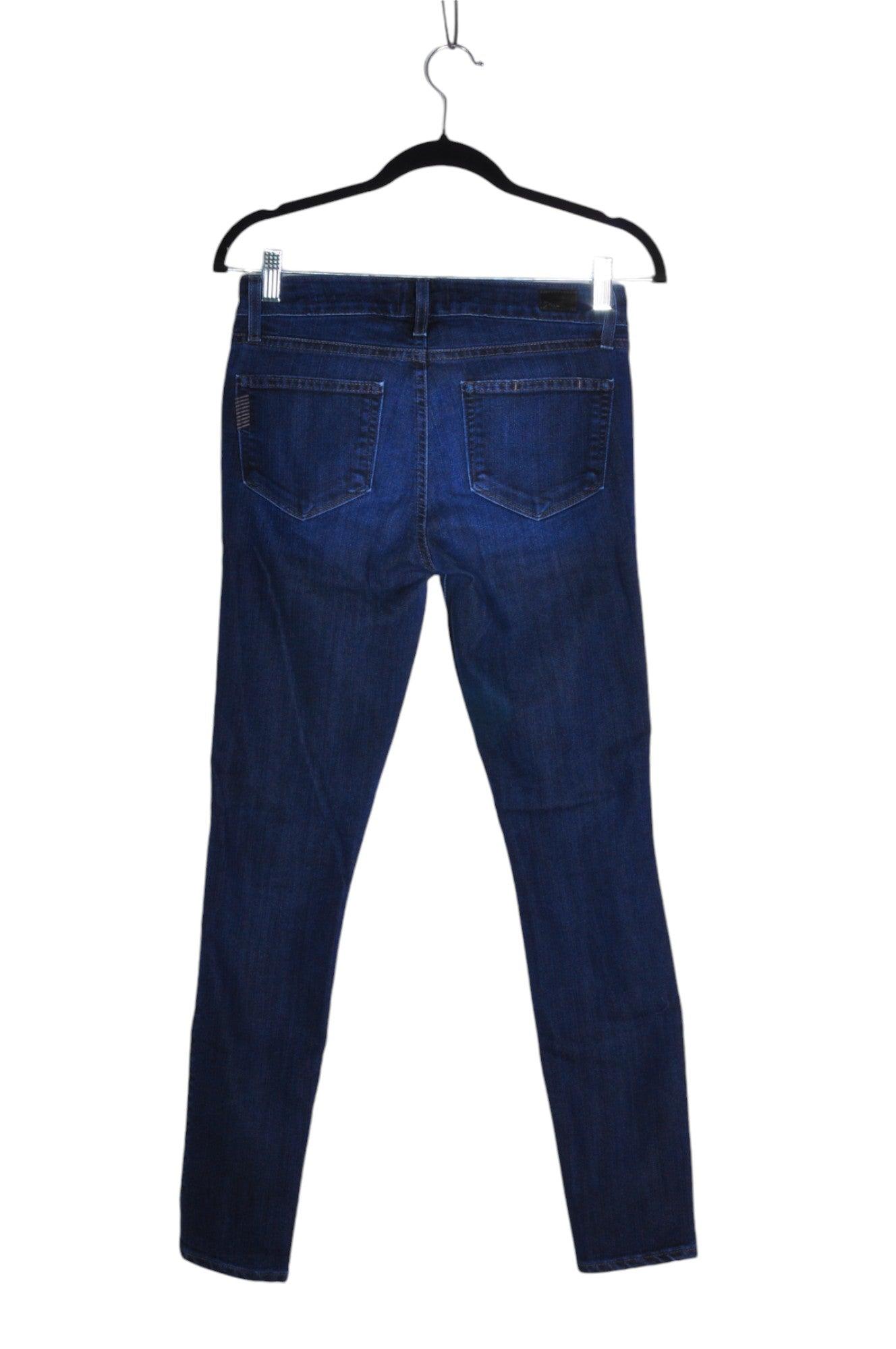 PAIGE Women's Blue Regular-Fit Straight-Legged Second-Hand Jeans Size 27