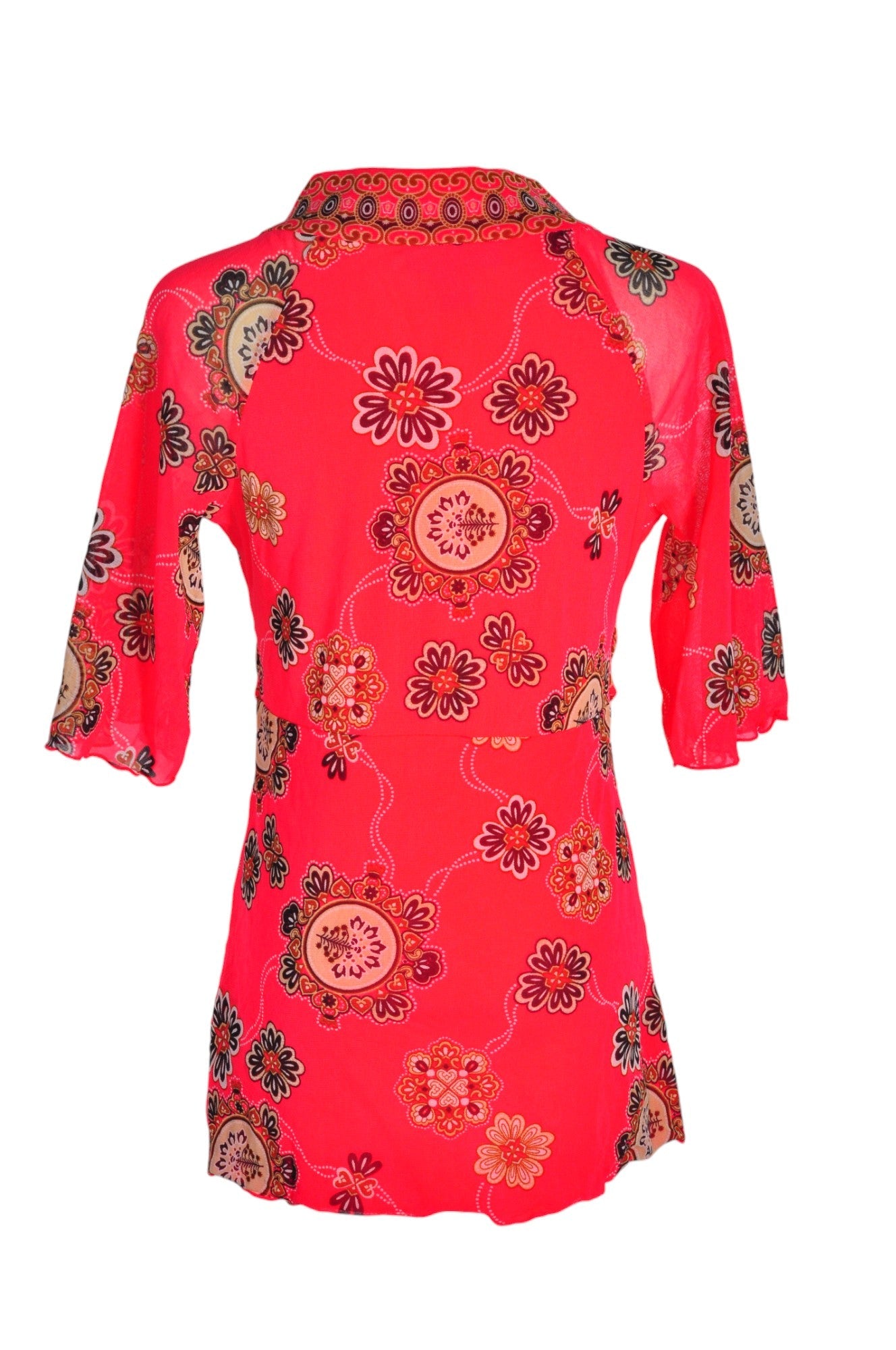 INTERNATIONAL CONCEPTS Stylish Women's Orange Regular Fit Blouse - Size M